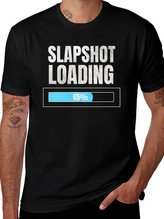 Slapshot Loading 65% Funny Hockey T-Shirt
