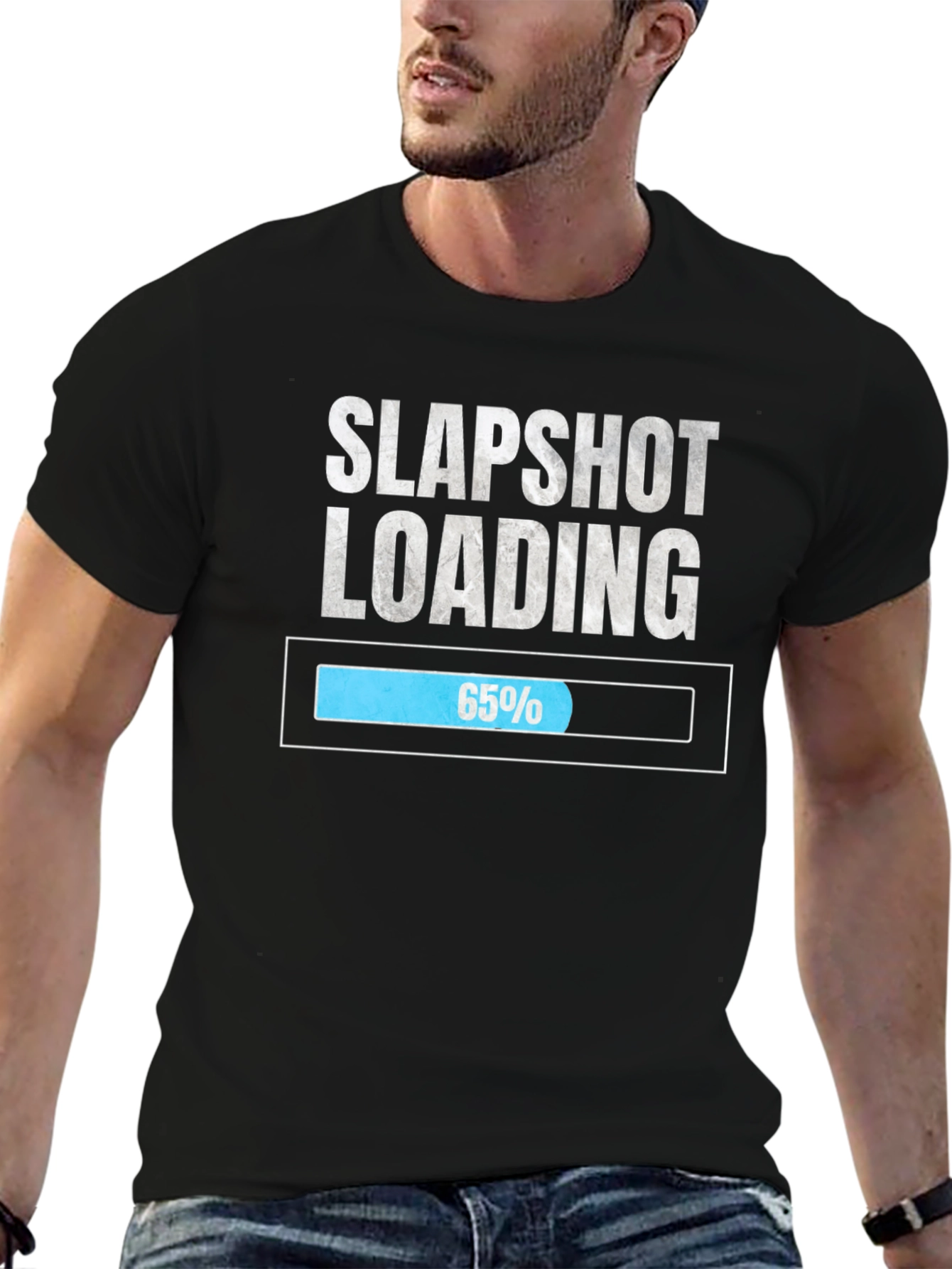 Slapshot Loading 65% Funny Hockey T-Shirt