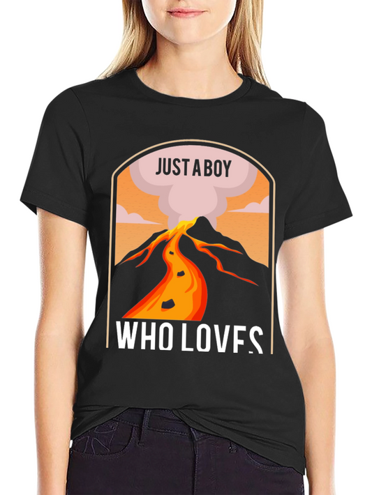 Just A Boy Who Loves Volcanoes T-Shirt