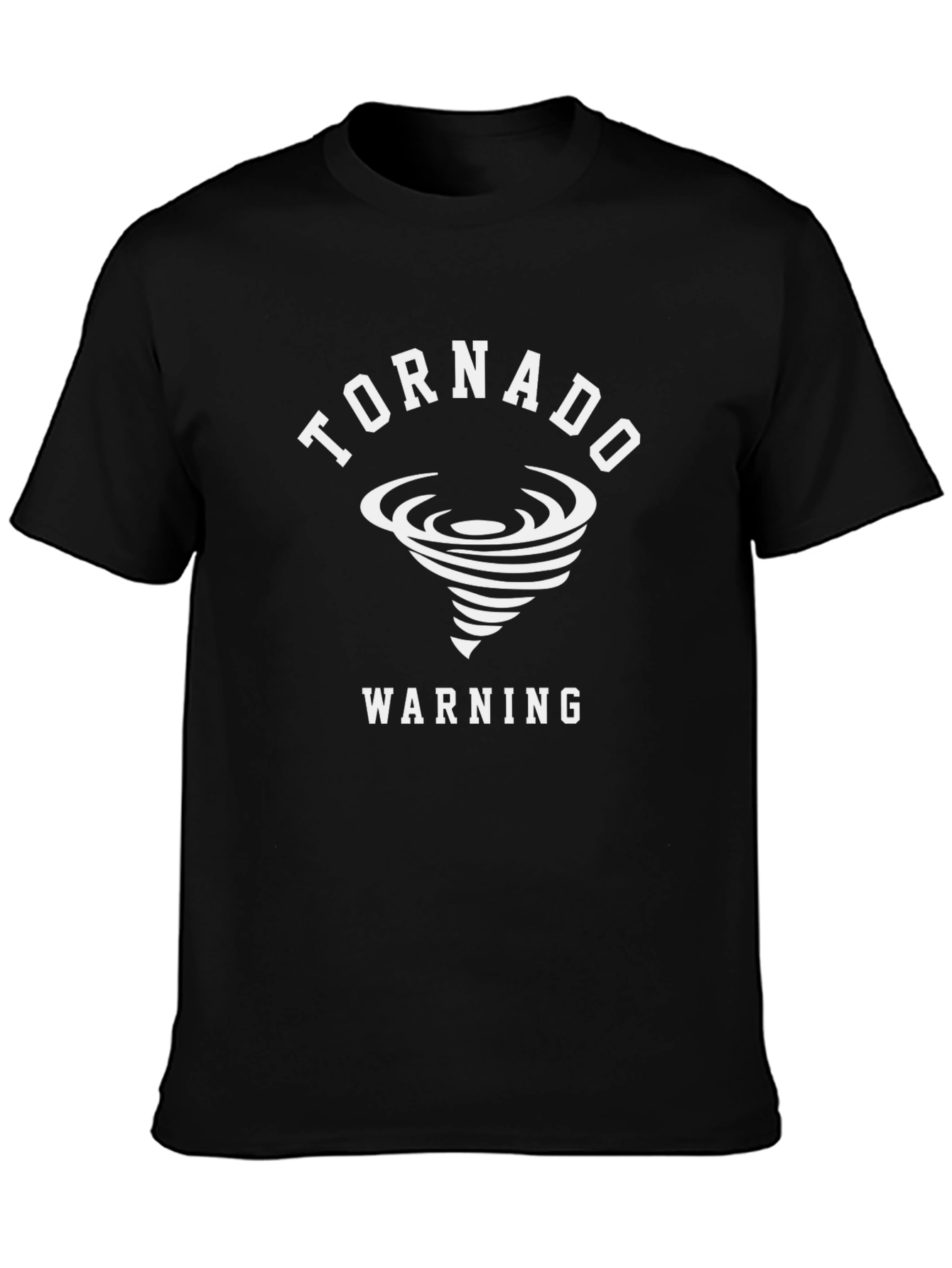 Tornado Warning Graphic Tee - Black Cotton T-Shirt