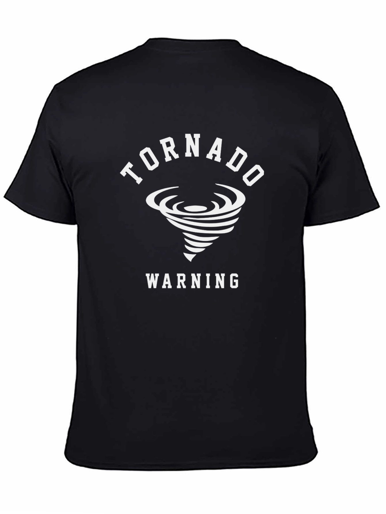 Tornado Warning Graphic Tee - Black Cotton T-Shirt