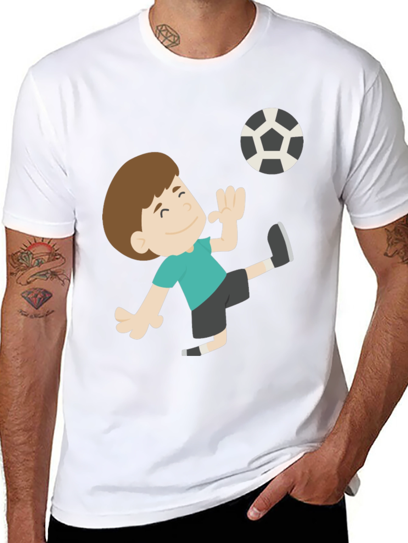 Soccer Boy Black T-Shirt