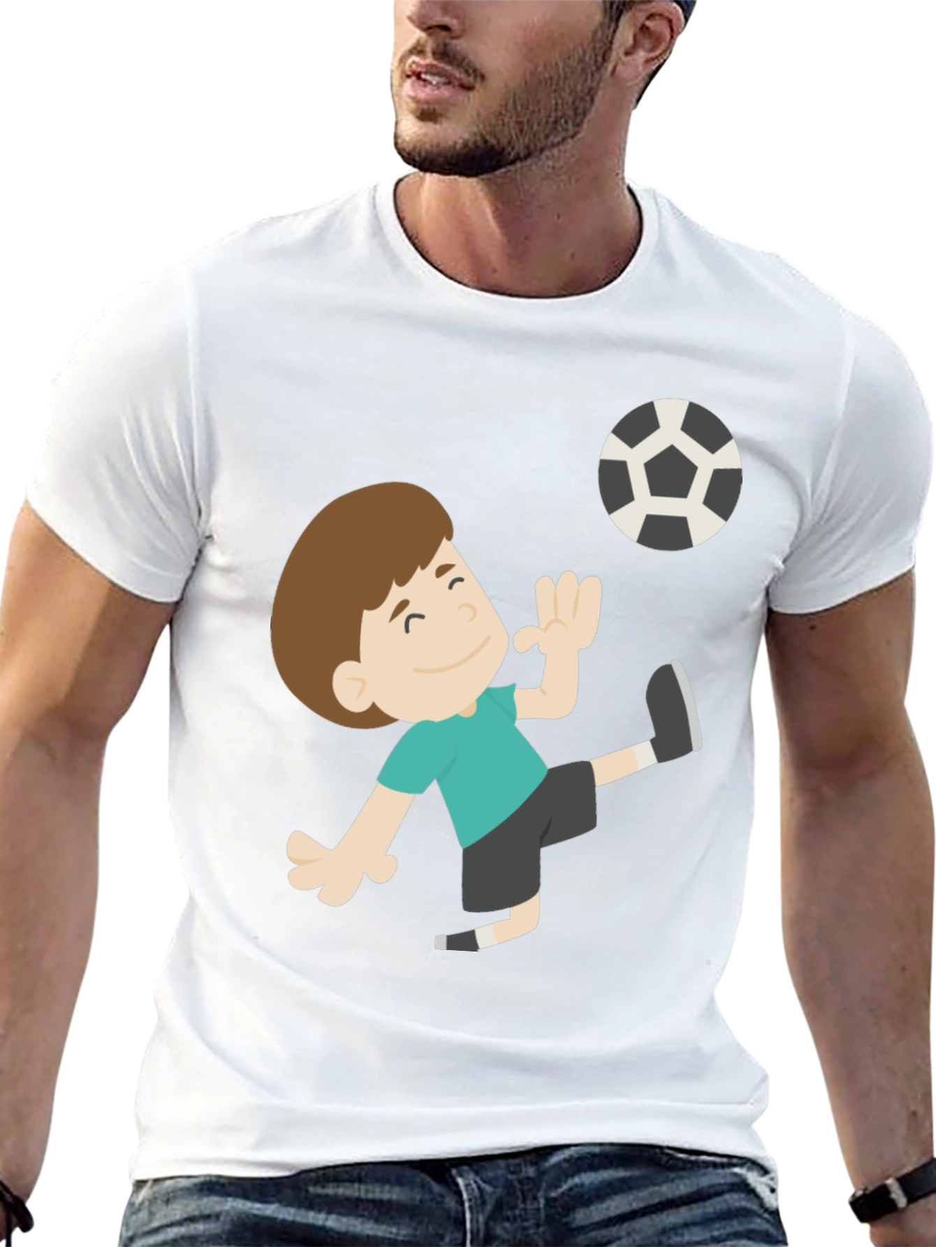 Soccer Boy Black T-Shirt