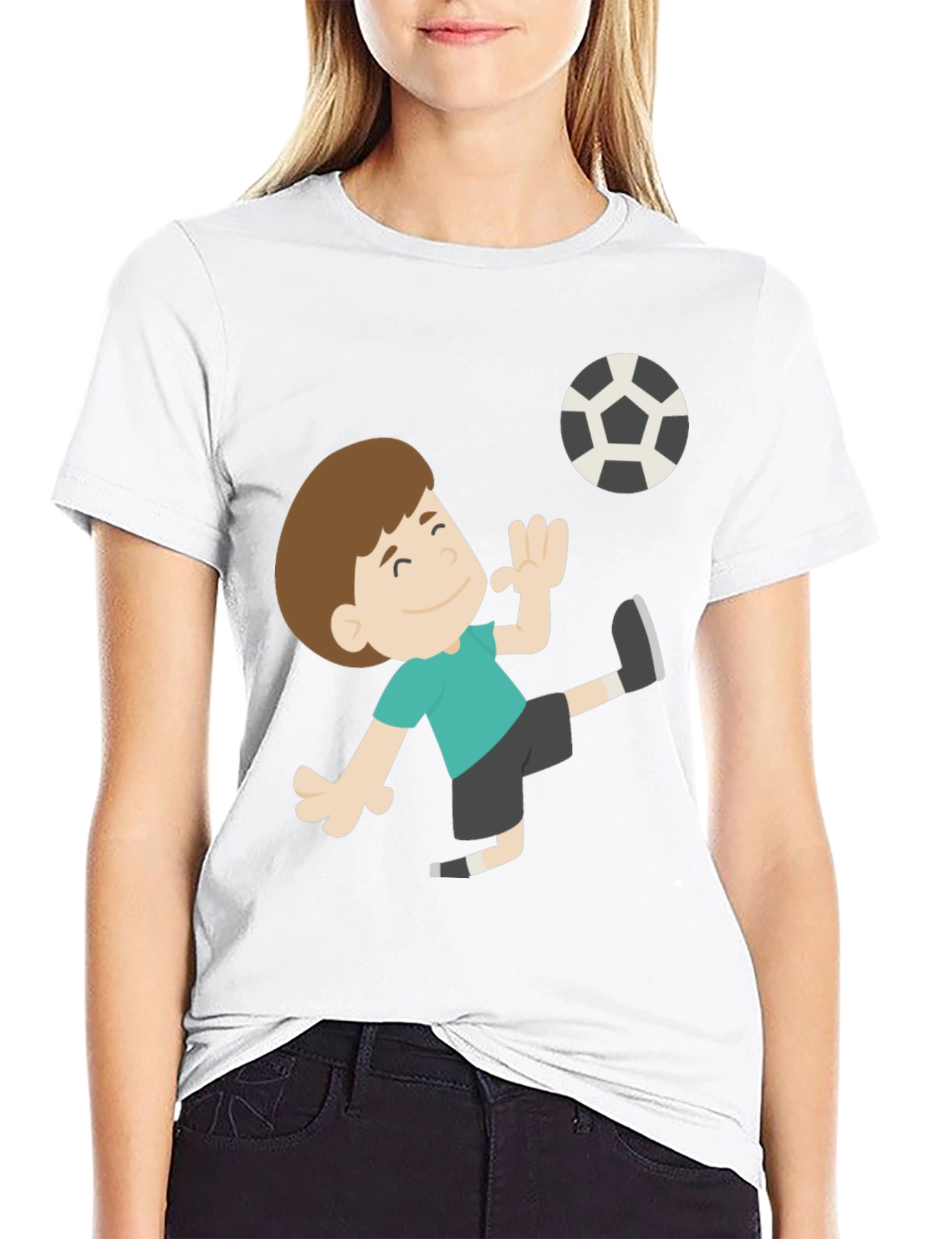 Soccer Boy Black T-Shirt