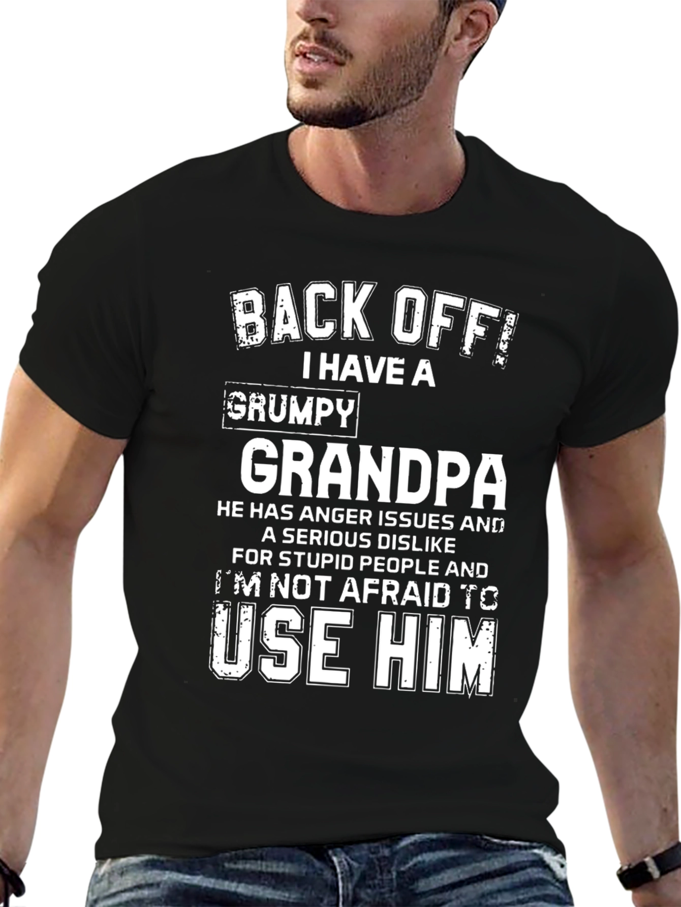 Grumpy Grandpa Novelty Graphic Tee