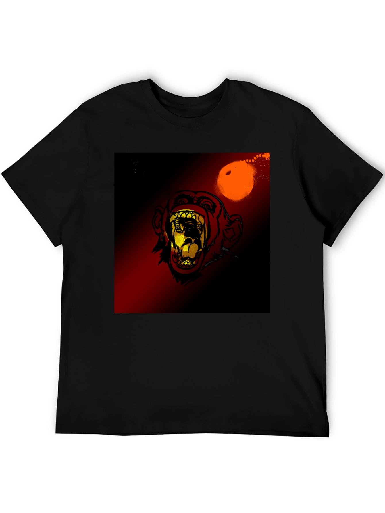 Monkey Face Graphic Print T-Shirt