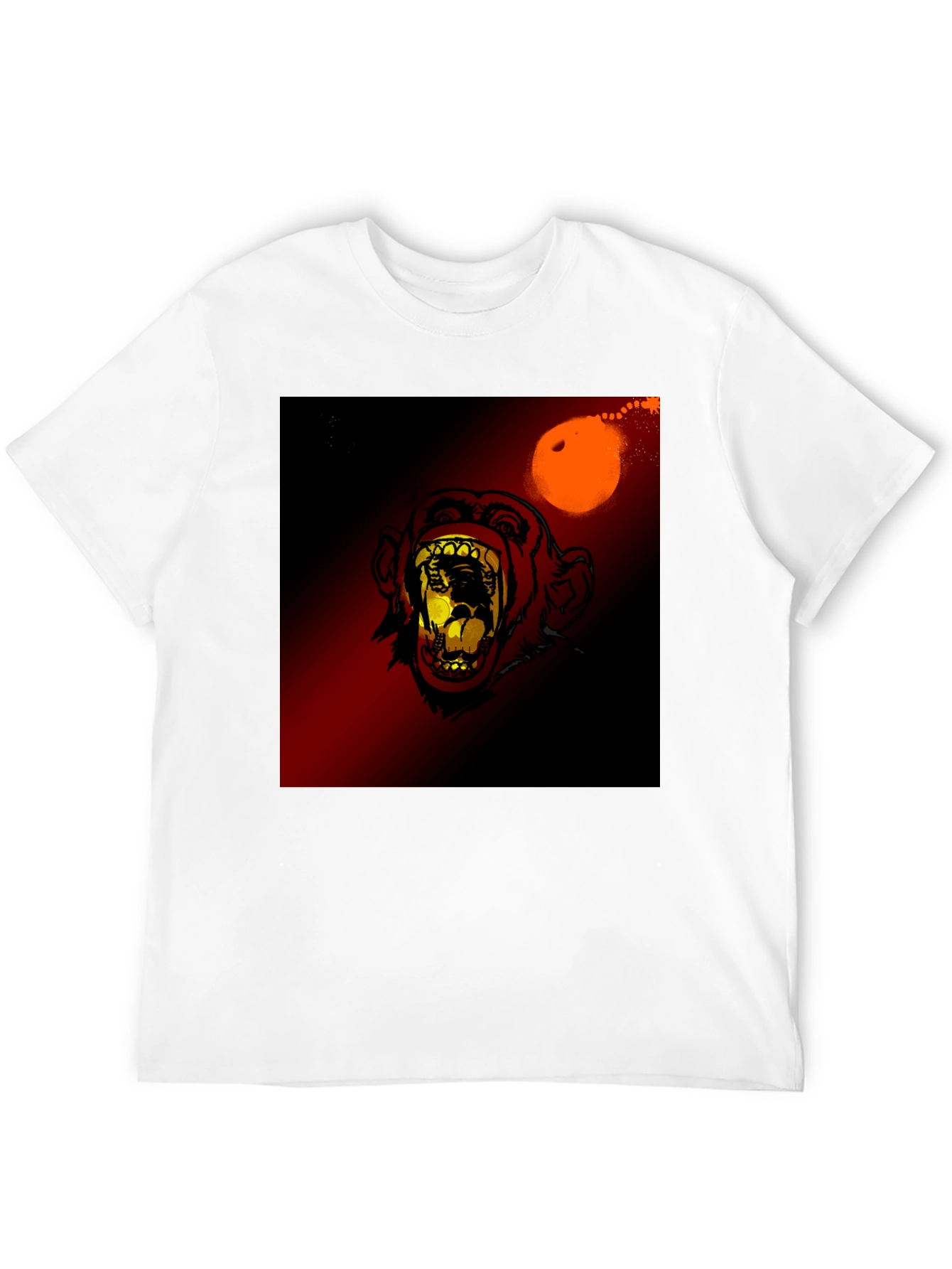 Monkey Face Graphic Print T-Shirt