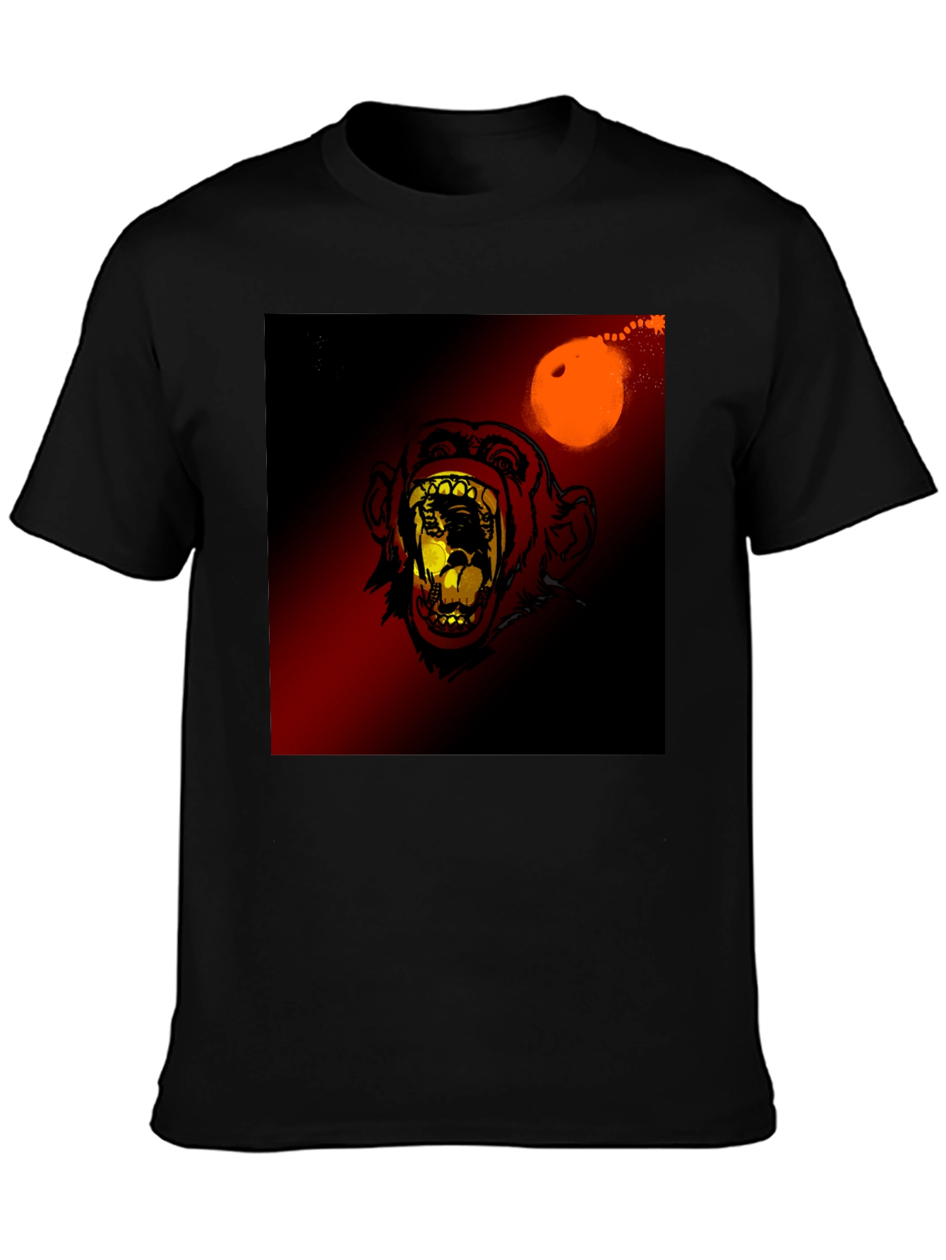 Monkey Face Graphic Print T-Shirt