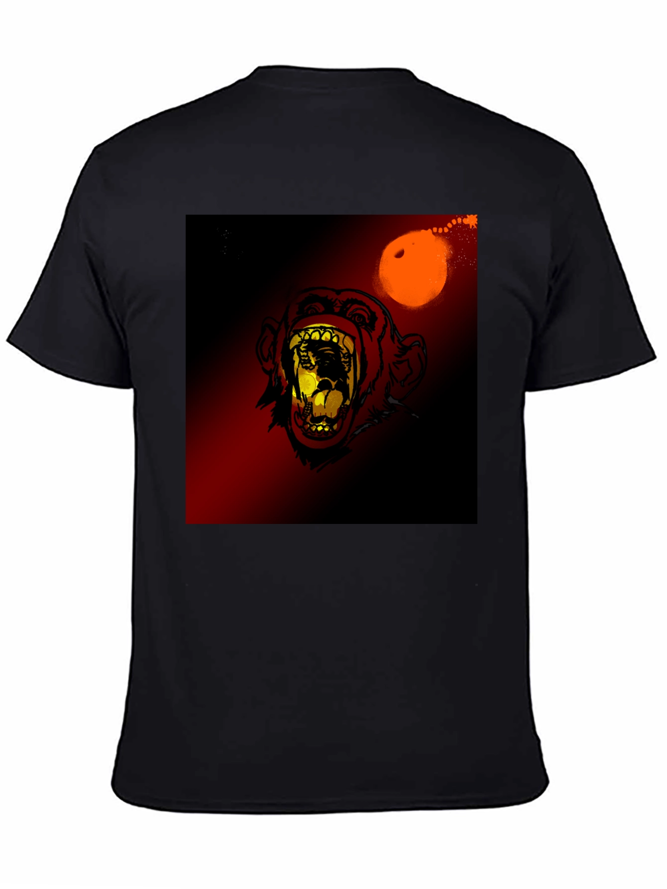Monkey Face Graphic Print T-Shirt