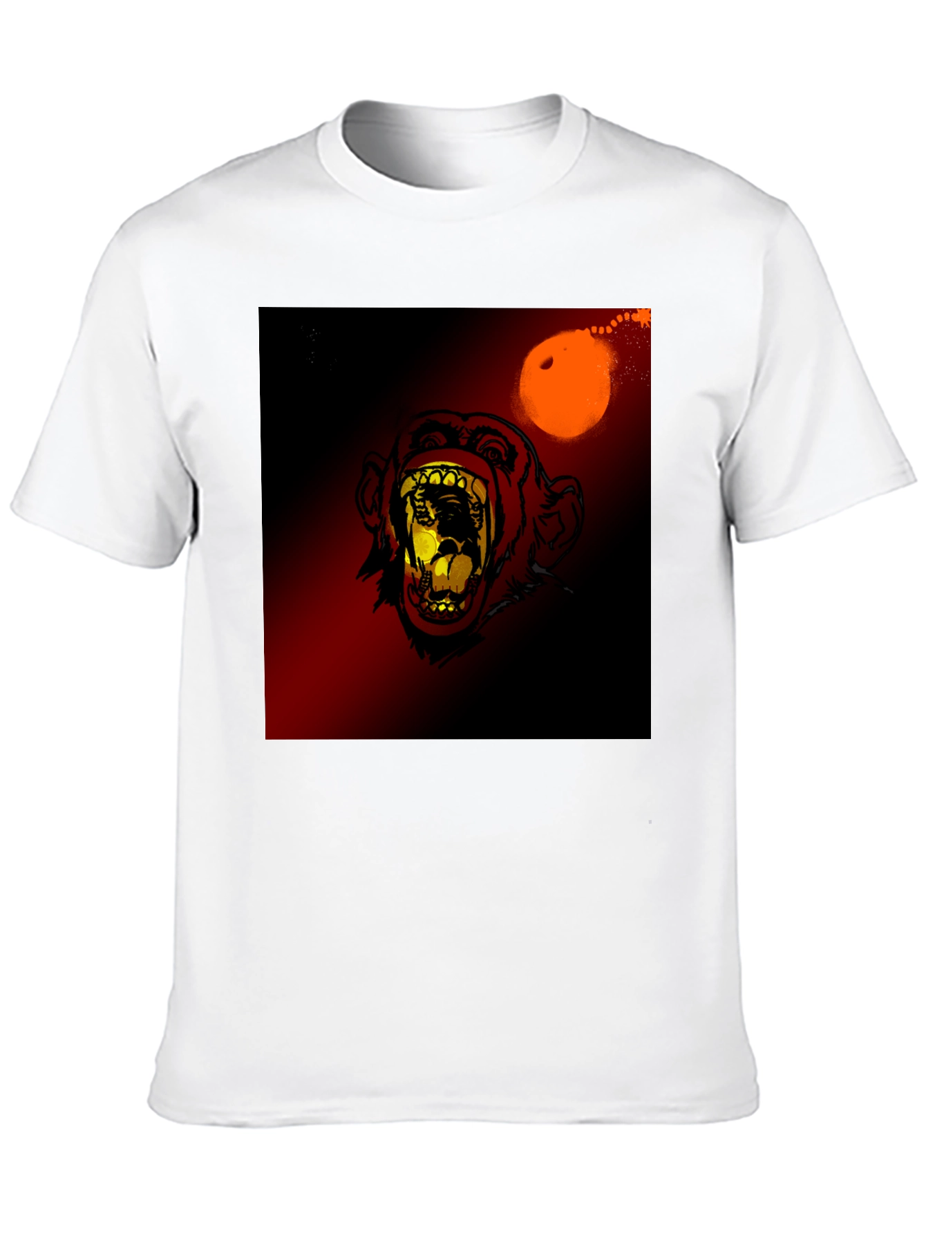 Monkey Face Graphic Print T-Shirt