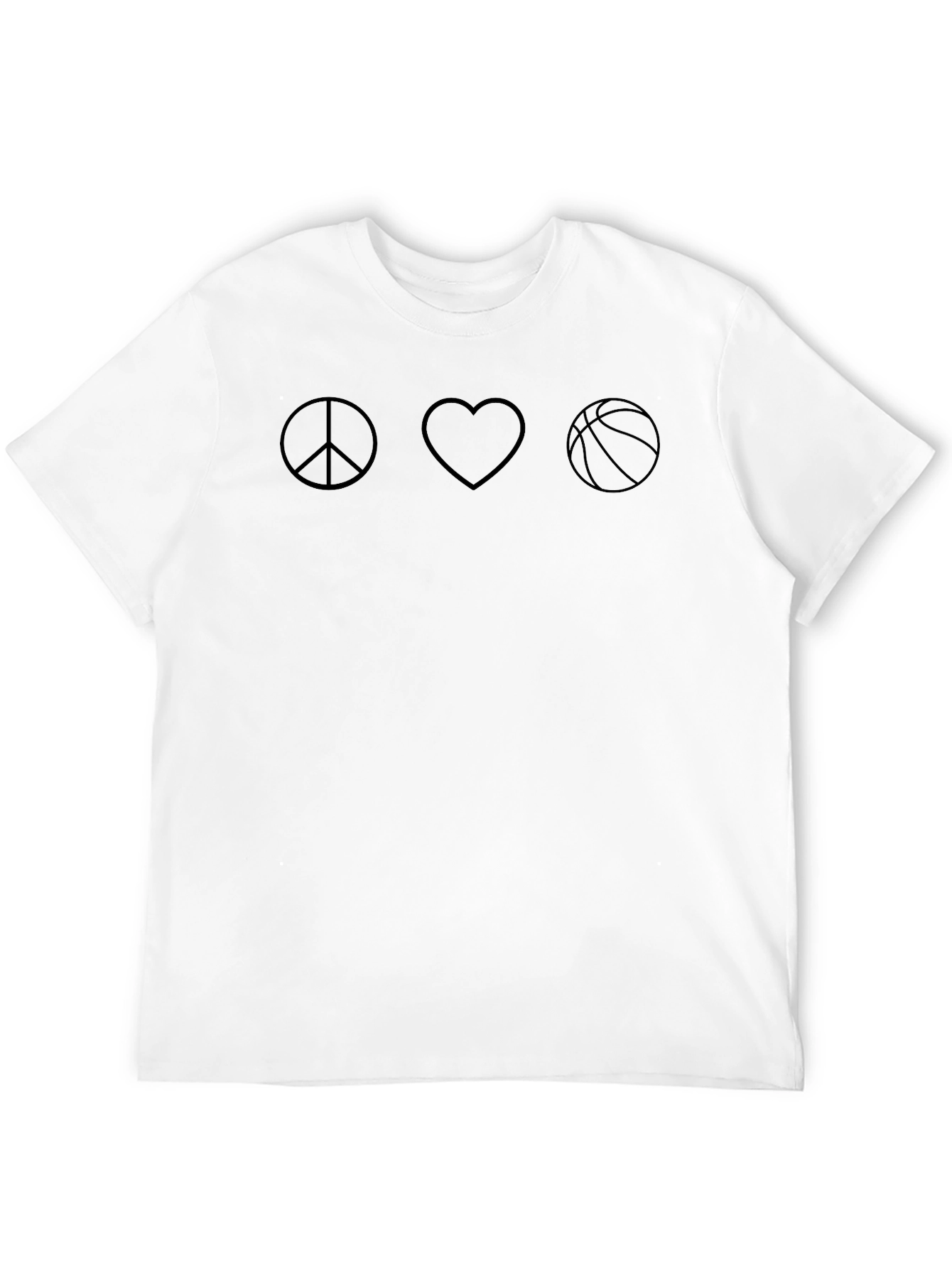 Peace Love Basketball Graphic Tee