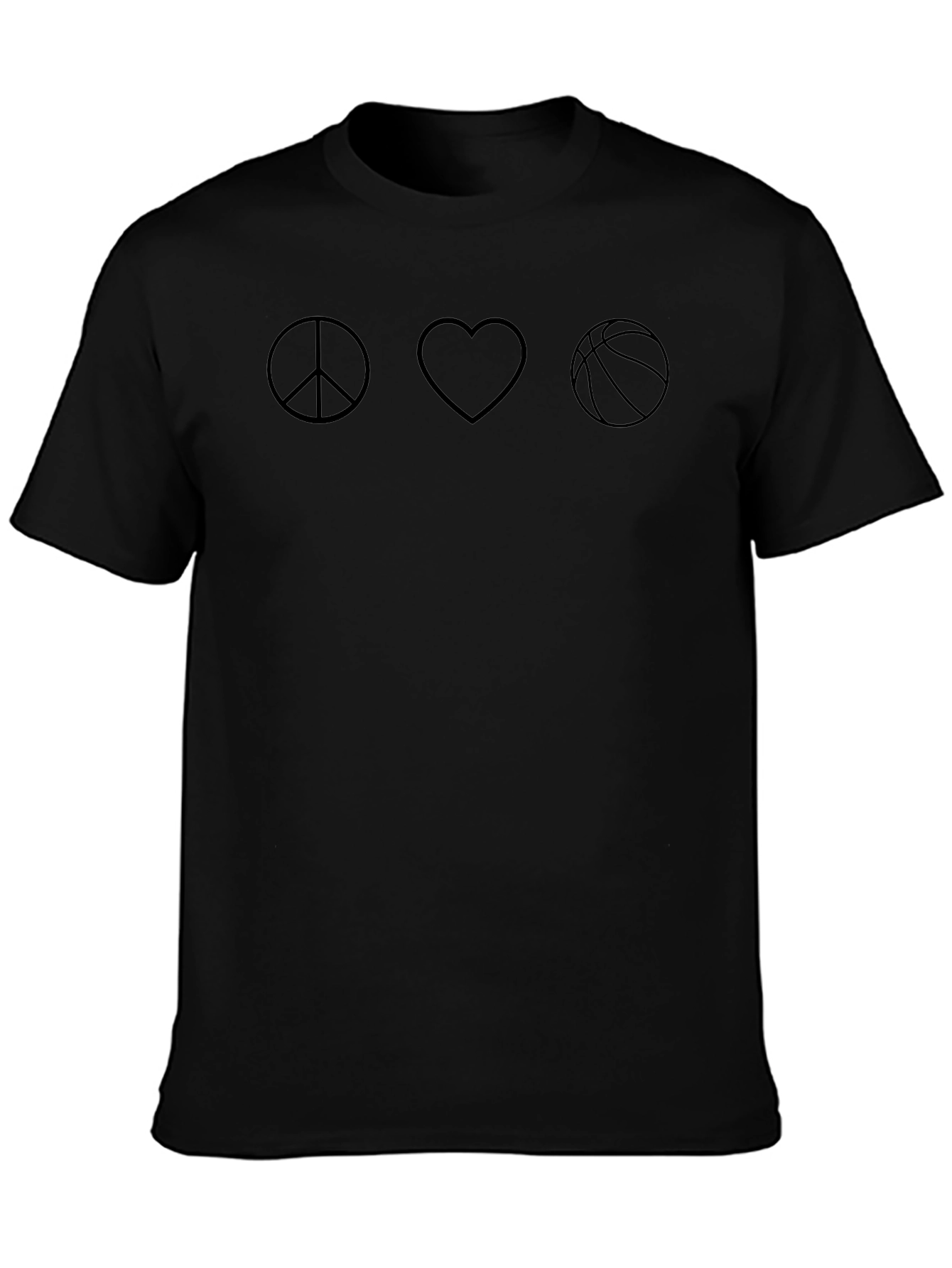 Peace Love Basketball Graphic Tee