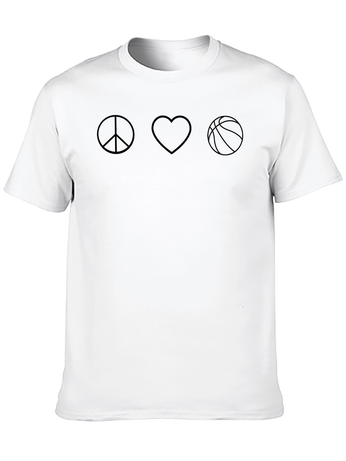 Peace Love Basketball Graphic Tee