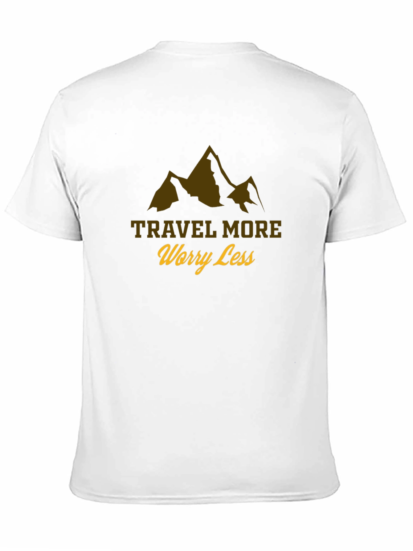 Travel More Worry Less Black T-Shirt