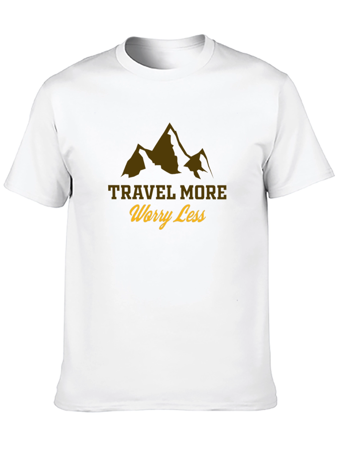 Travel More Worry Less Black T-Shirt