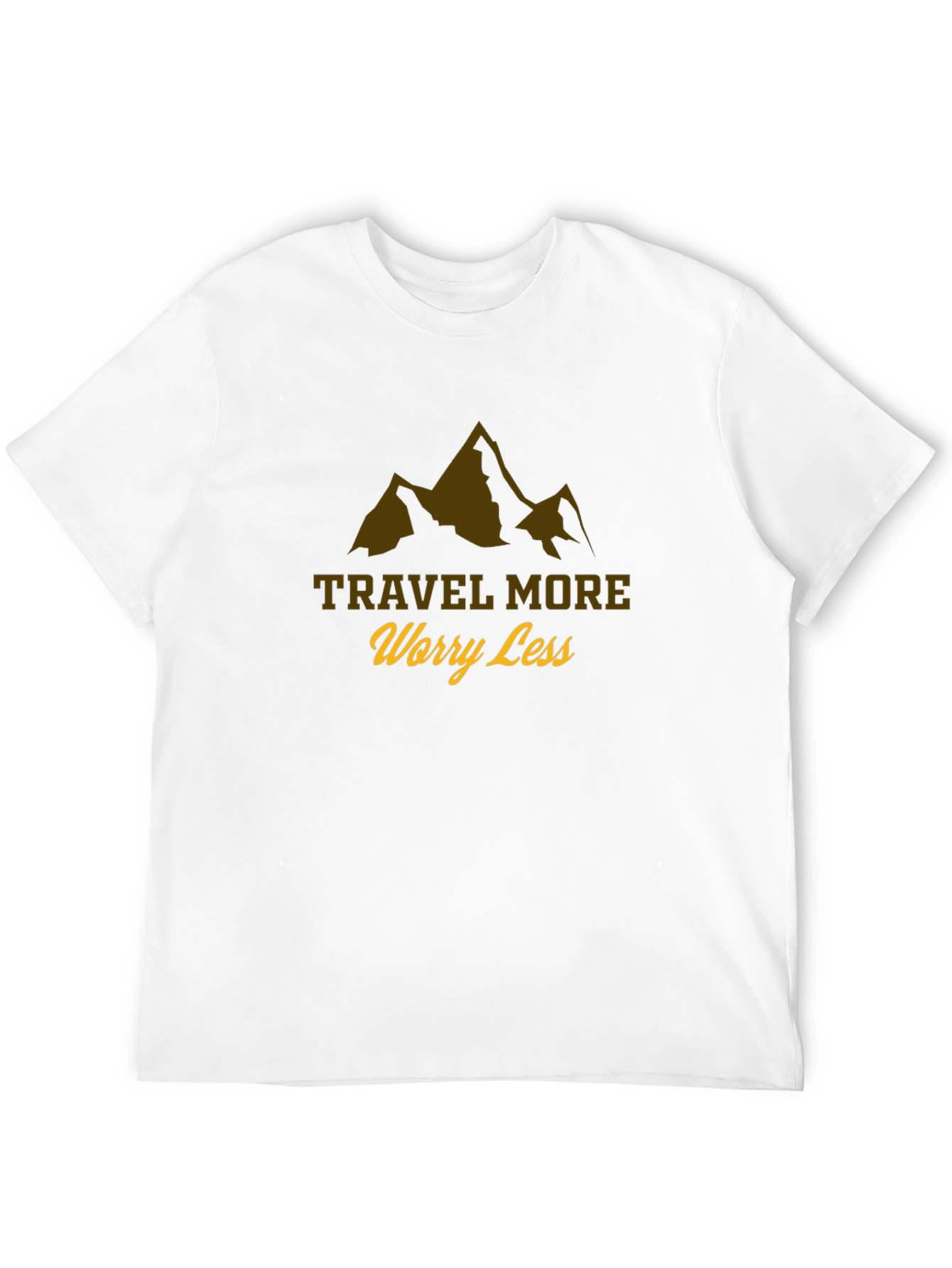 Travel More Worry Less Black T-Shirt