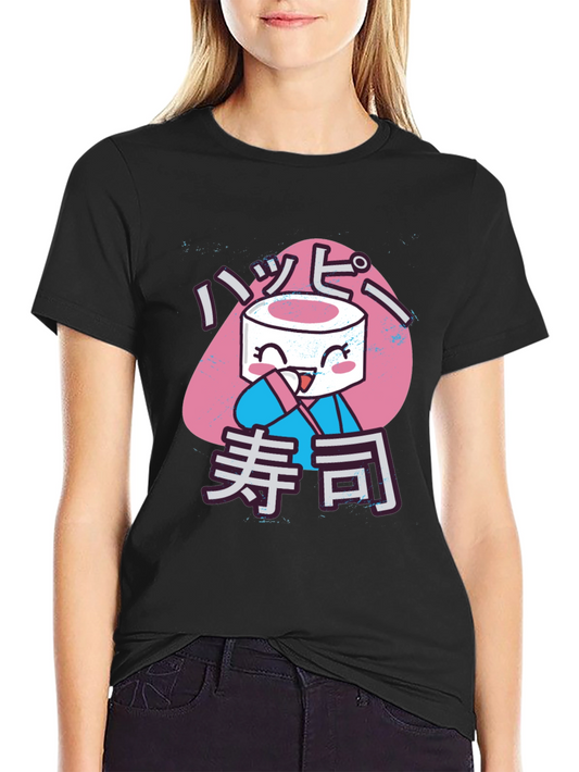 Happy Sushi Graphic Tee - Anime Inspired