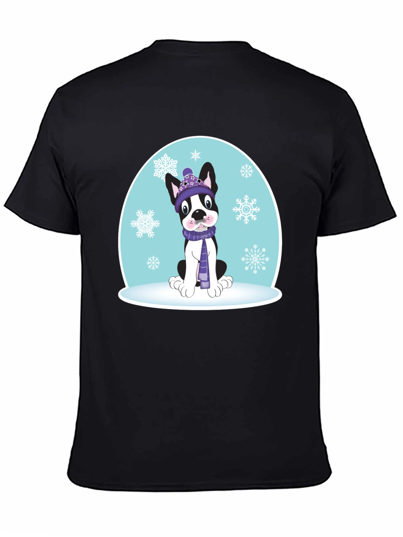 Winter Pup Graphic T-Shirt - Dog Lover Gift