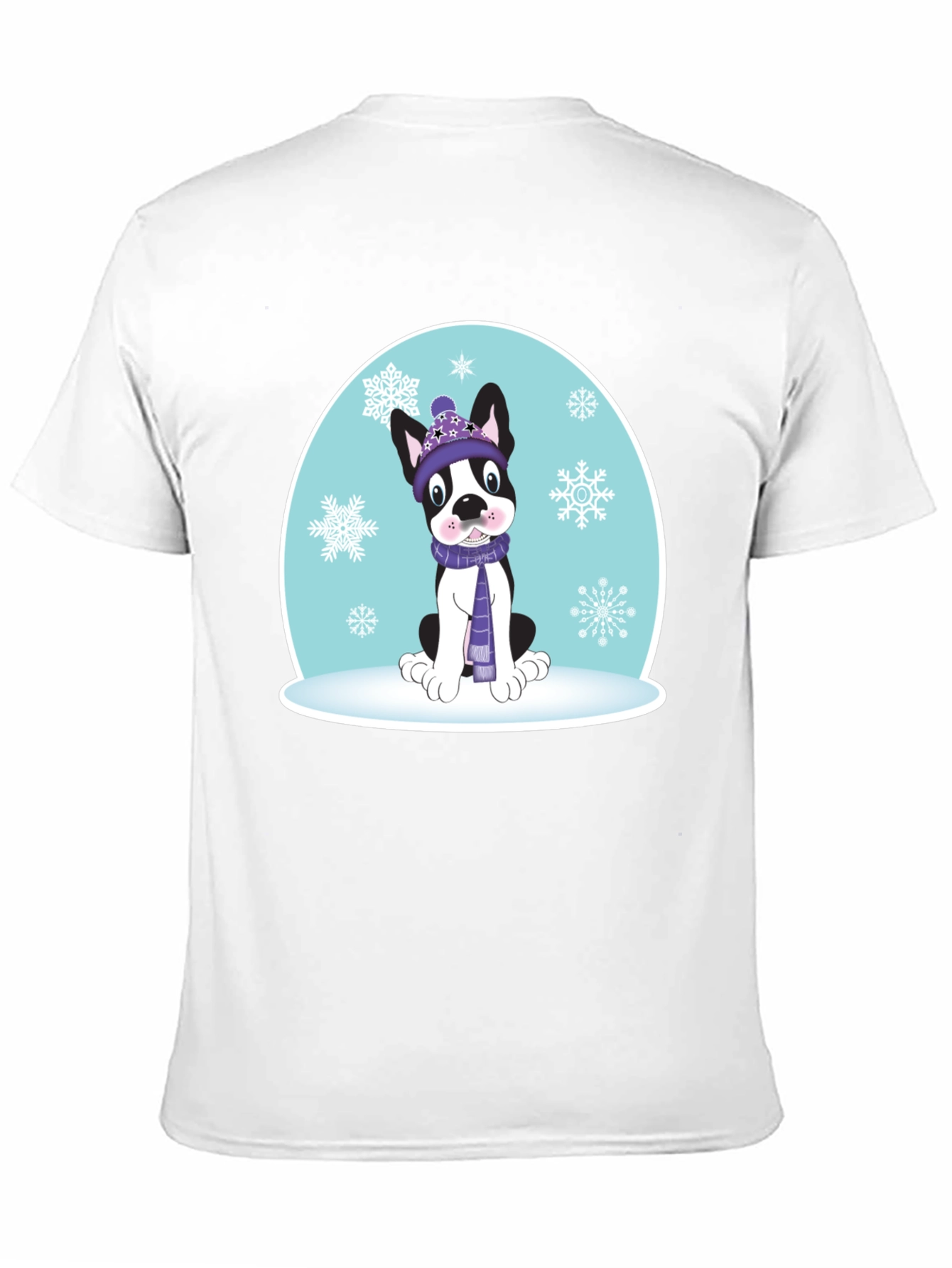 Winter Pup Graphic T-Shirt - Dog Lover Gift
