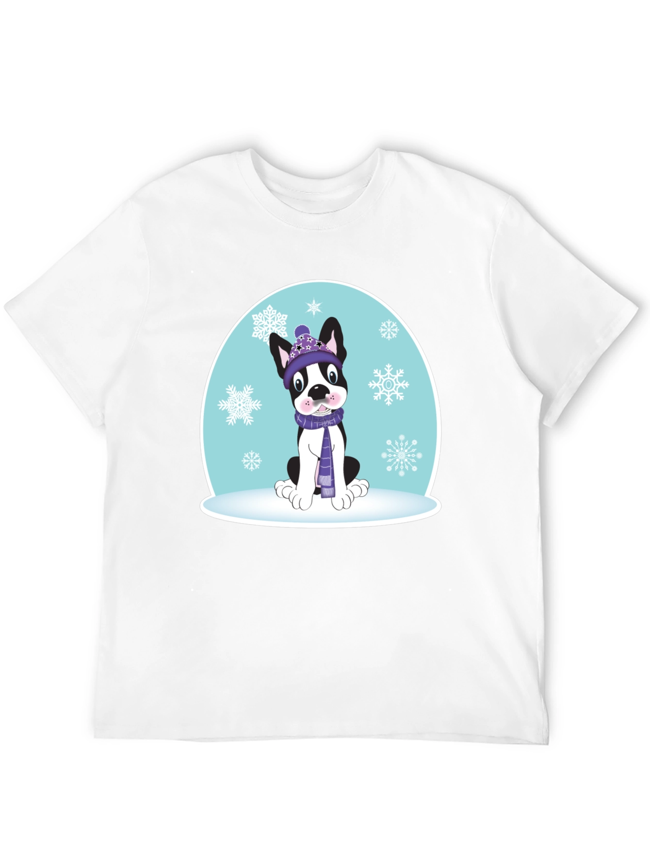 Winter Pup Graphic T-Shirt - Dog Lover Gift