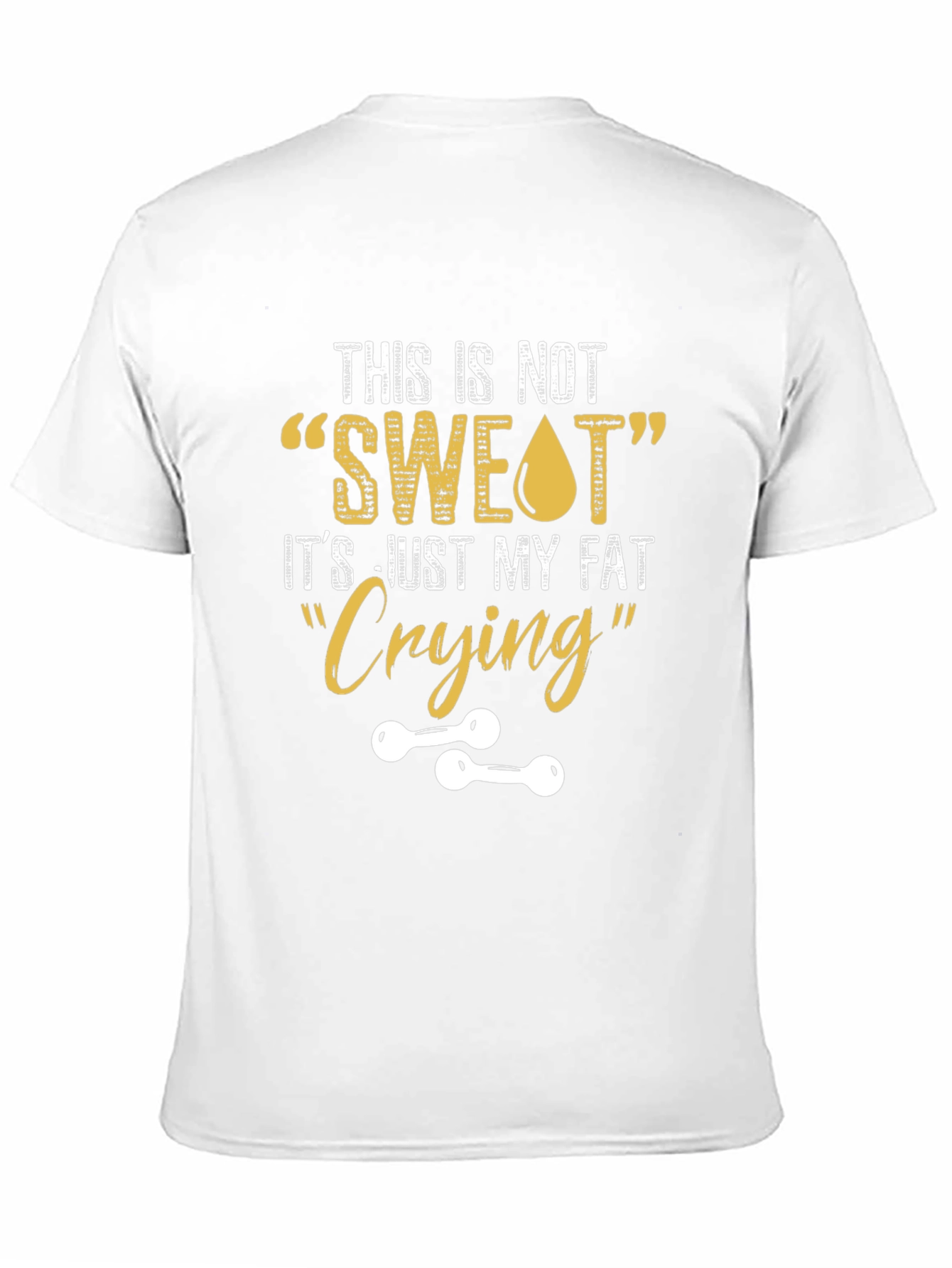 Funny Gym T-Shirt - Fat Crying Design