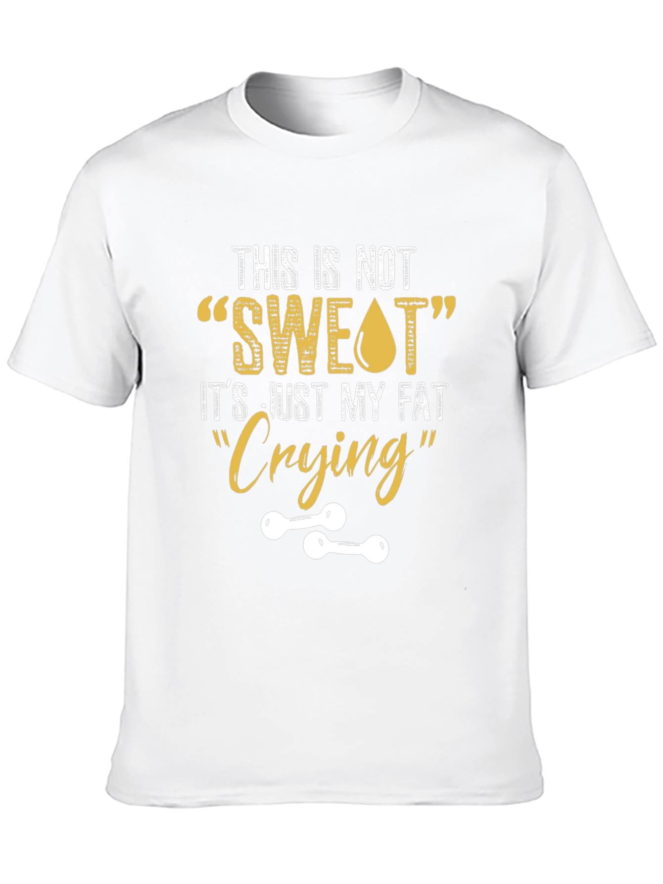 Funny Gym T-Shirt - Fat Crying Design