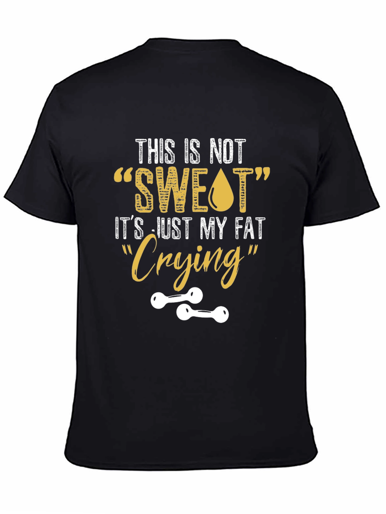 Funny Gym T-Shirt - Fat Crying Design
