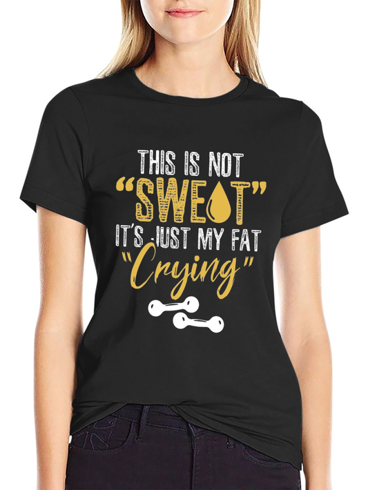 Funny Gym T-Shirt - Fat Crying Design