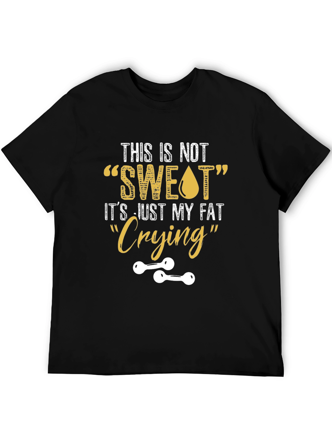 Funny Gym T-Shirt - Fat Crying Design