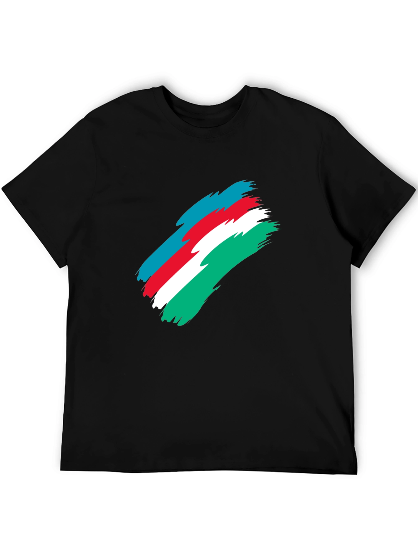 Azerbaijan Flag Brush Stroke Graphic Tee