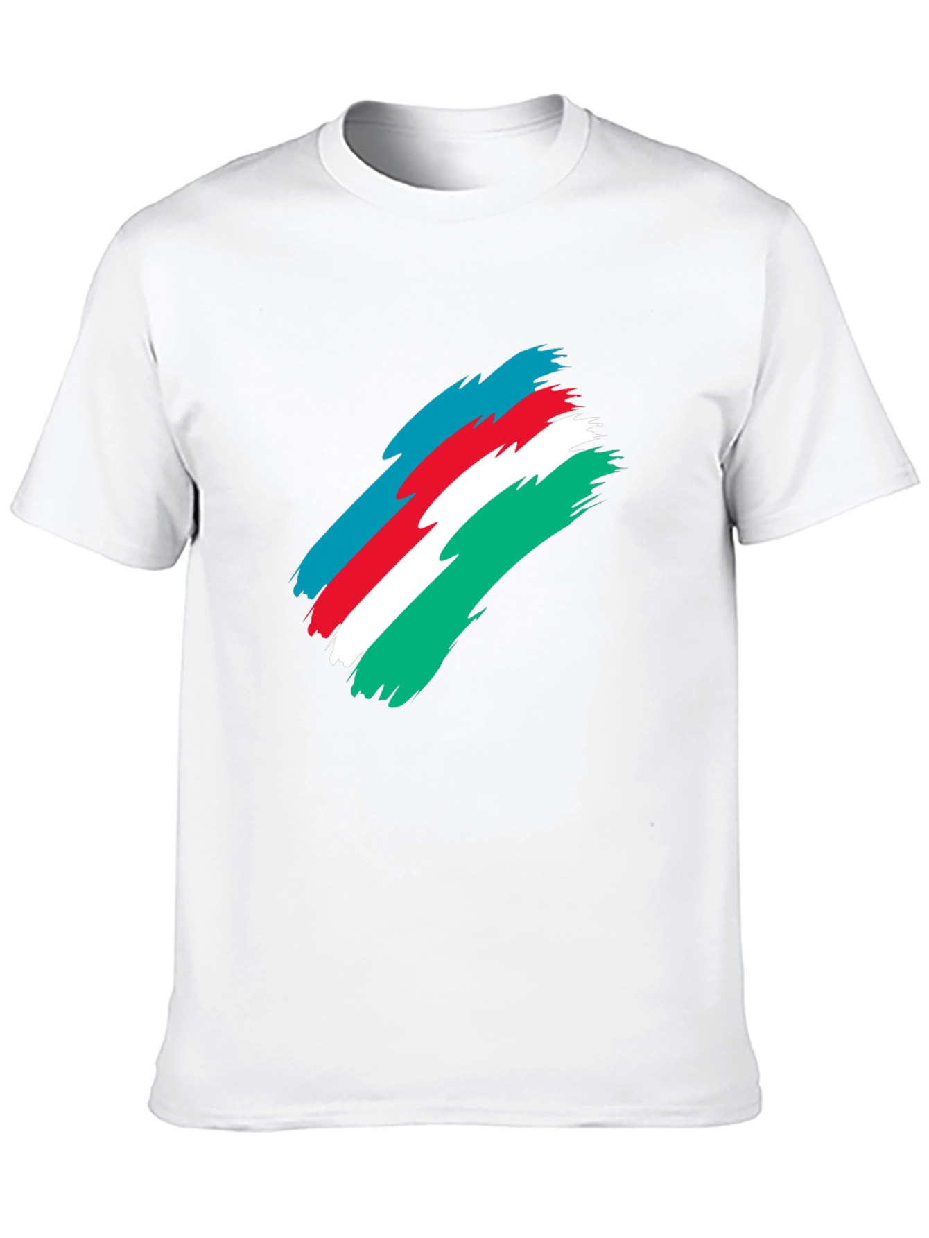 Azerbaijan Flag Brush Stroke Graphic Tee