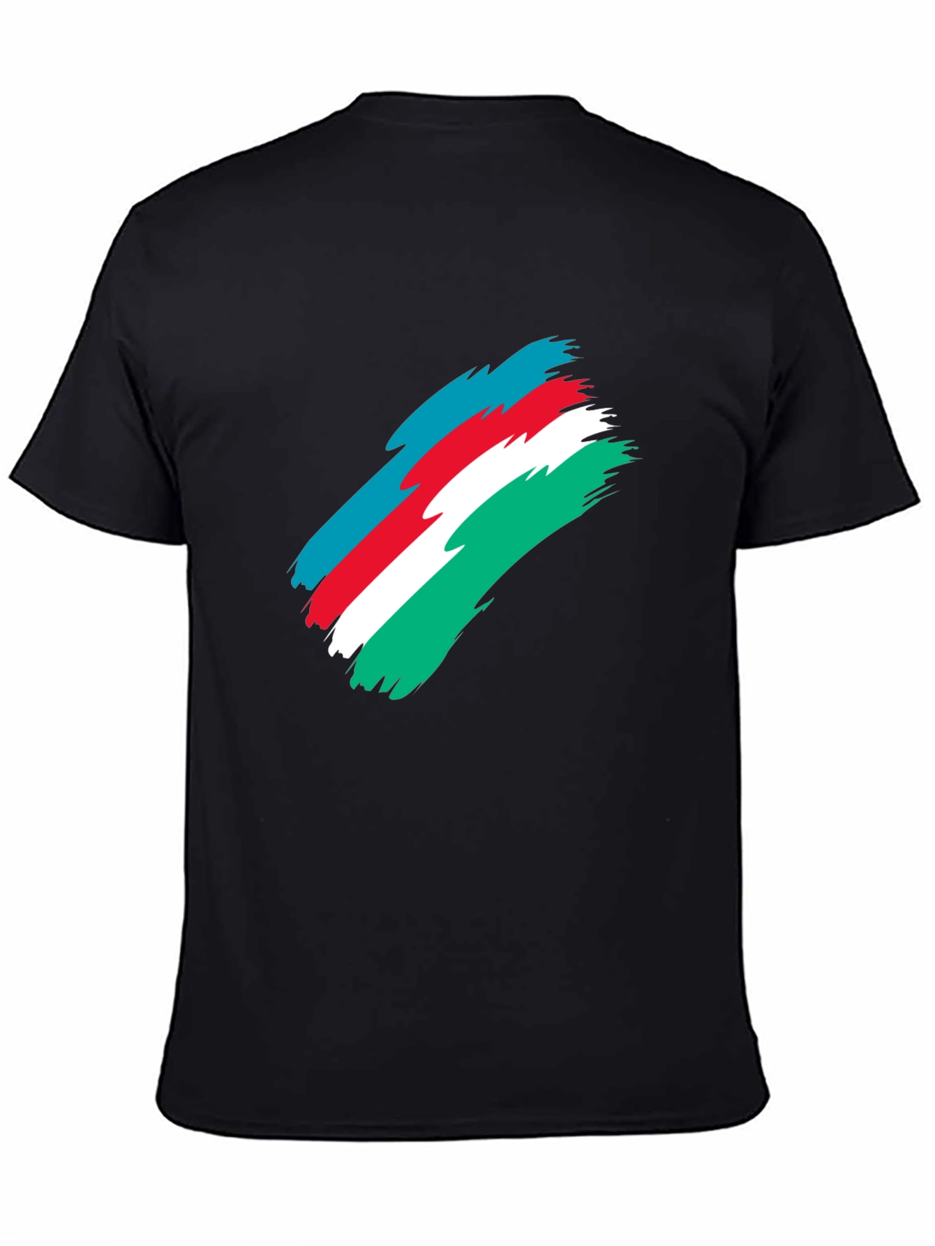 Azerbaijan Flag Brush Stroke Graphic Tee