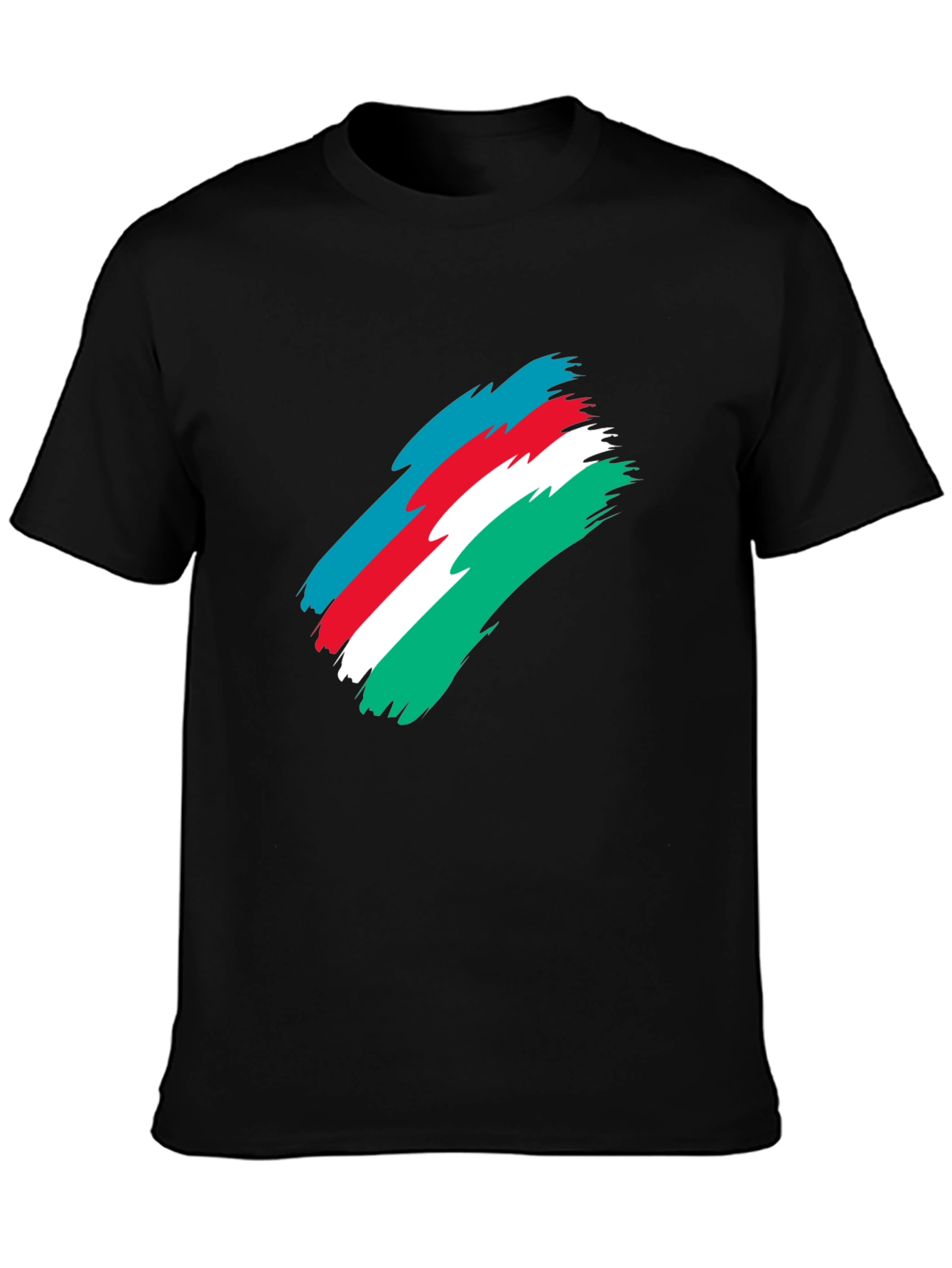 Azerbaijan Flag Brush Stroke Graphic Tee