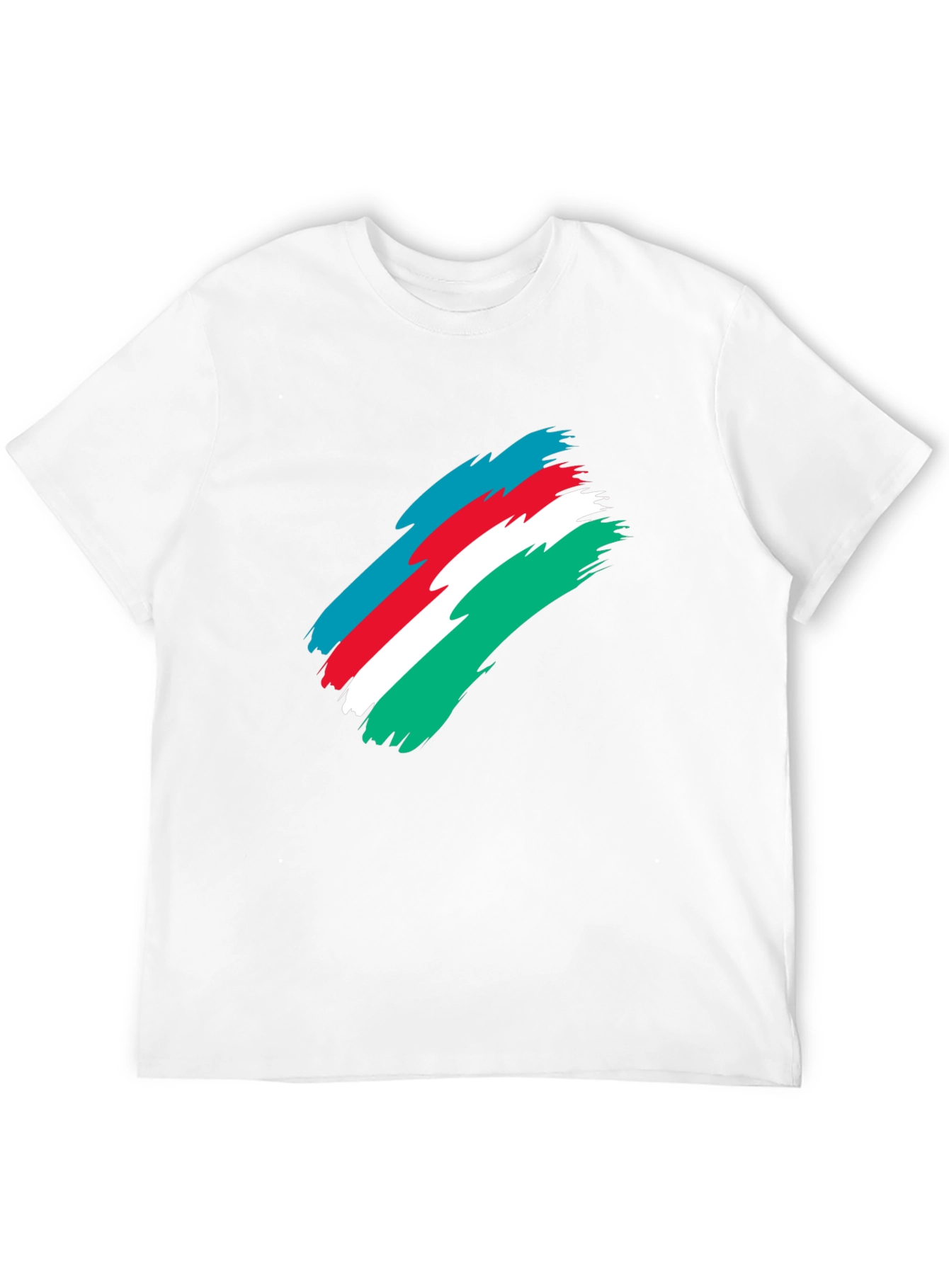 Azerbaijan Flag Brush Stroke Graphic Tee