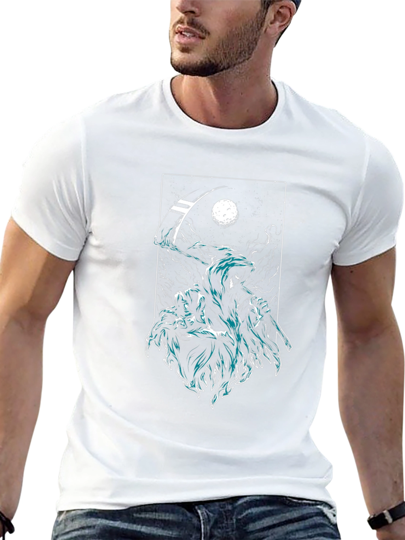 Grim Reaper Graphic Black T-Shirt - Death Scythe Design