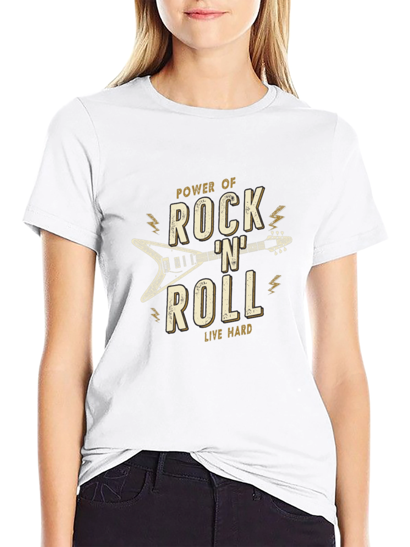 Rock n Roll Power Black T-Shirt