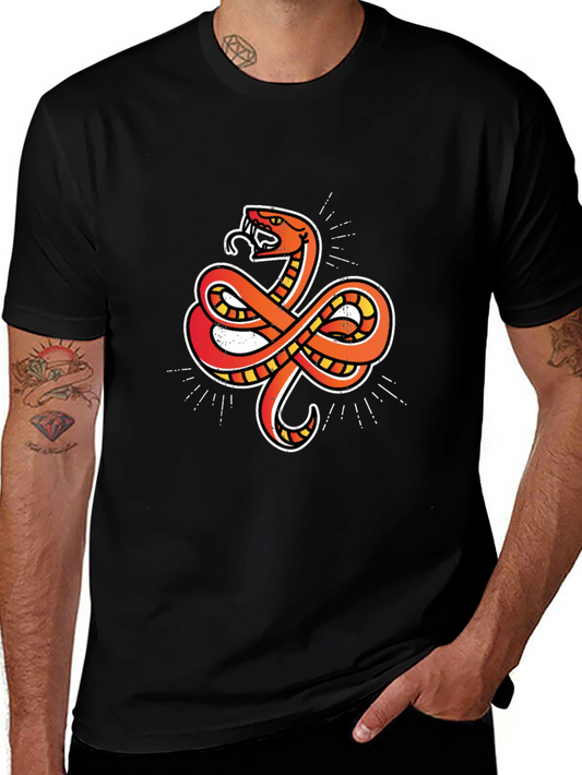 Cool Snake Graphic T-Shirt - Classic Black Tee