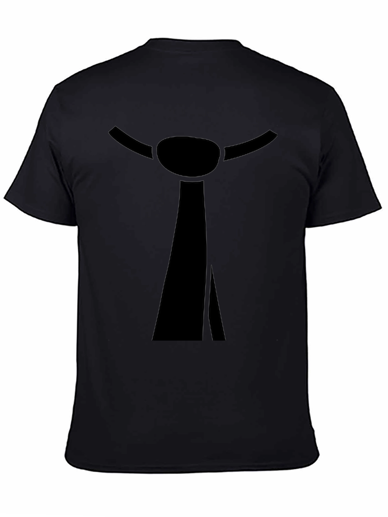 Funny Tie Graphic Black T-Shirt