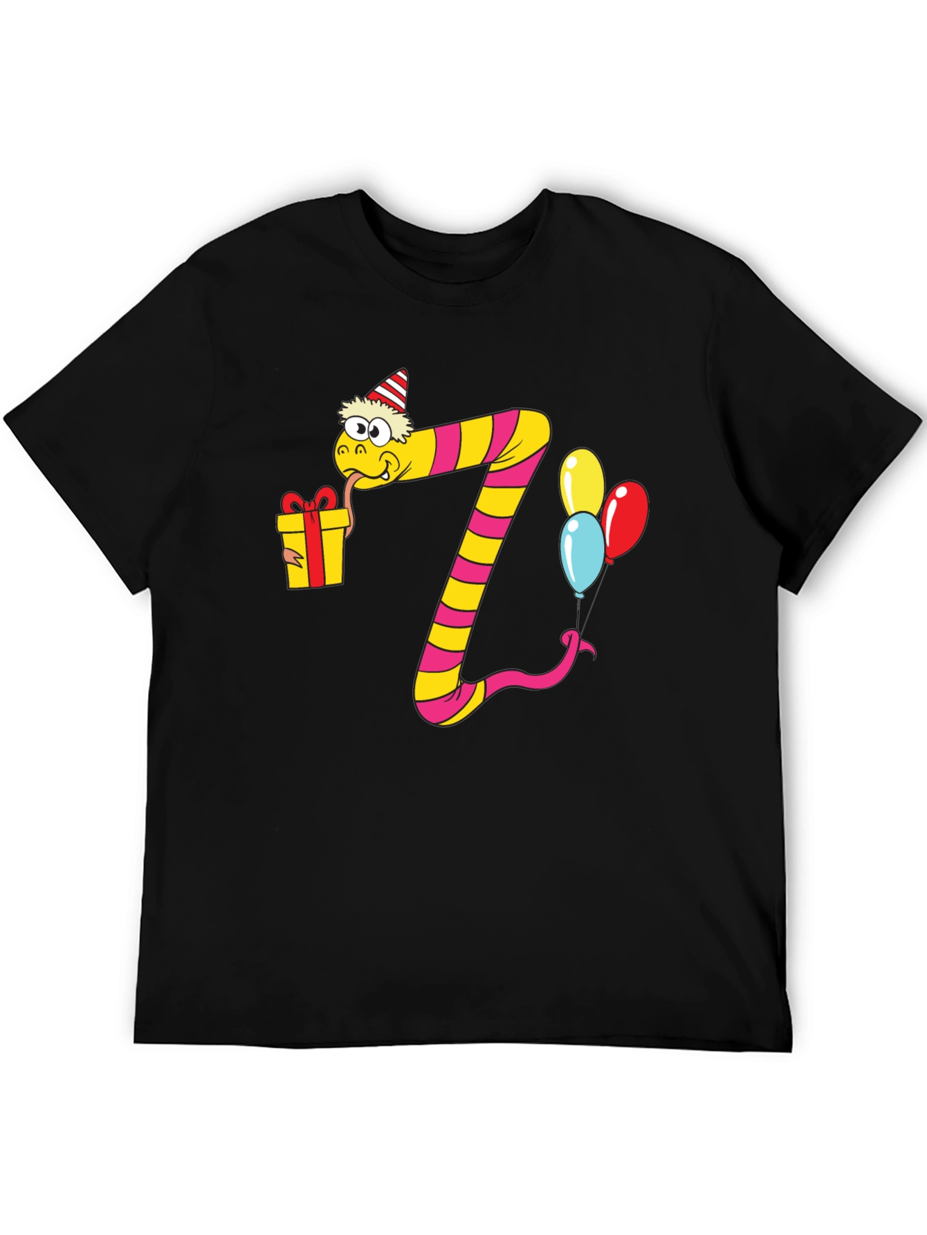 Birthday Snake Number 7 Graphic Tee