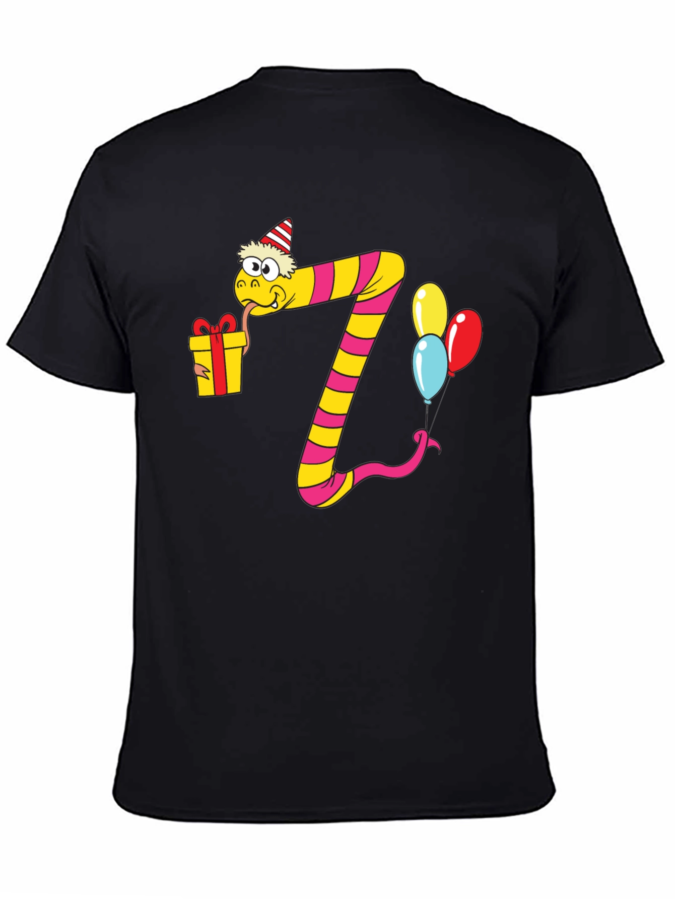 Birthday Snake Number 7 Graphic Tee