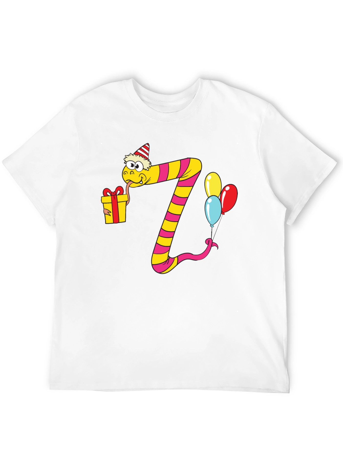 Birthday Snake Number 7 Graphic Tee