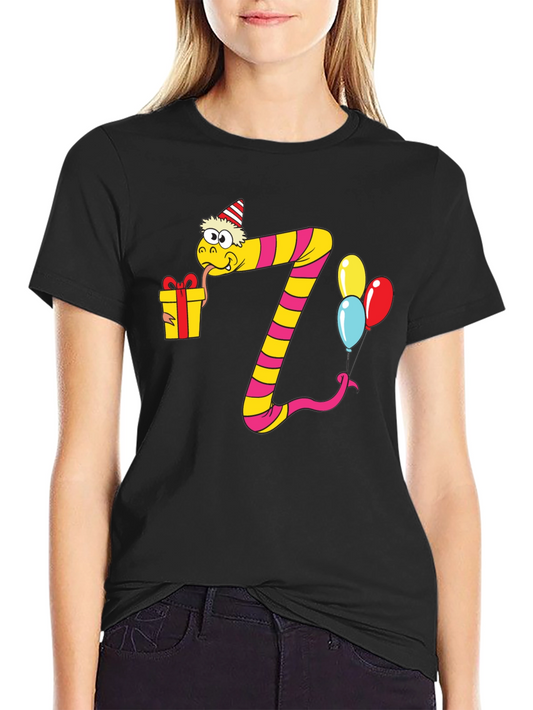 Birthday Snake Number 7 Graphic Tee