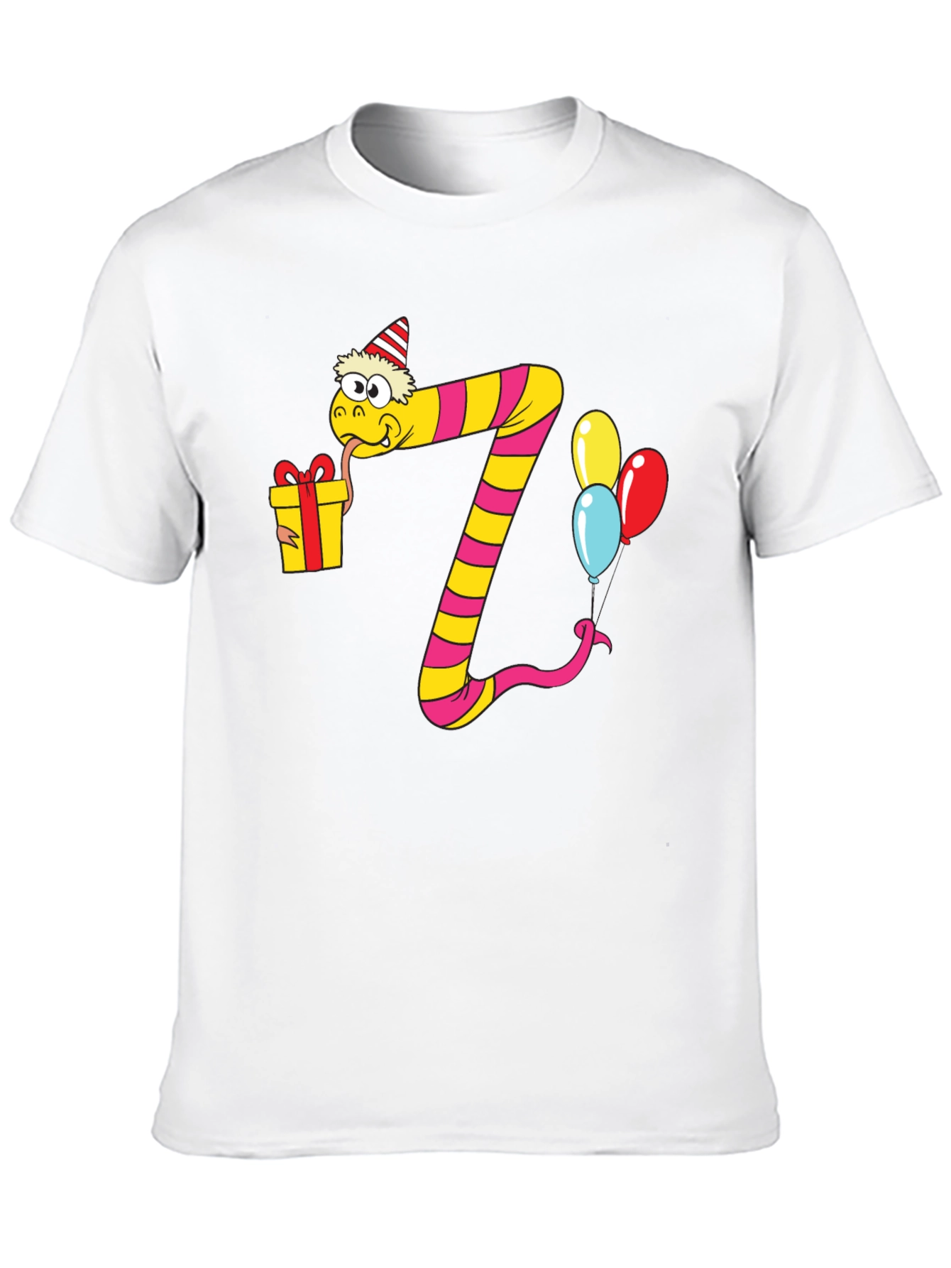 Birthday Snake Number 7 Graphic Tee