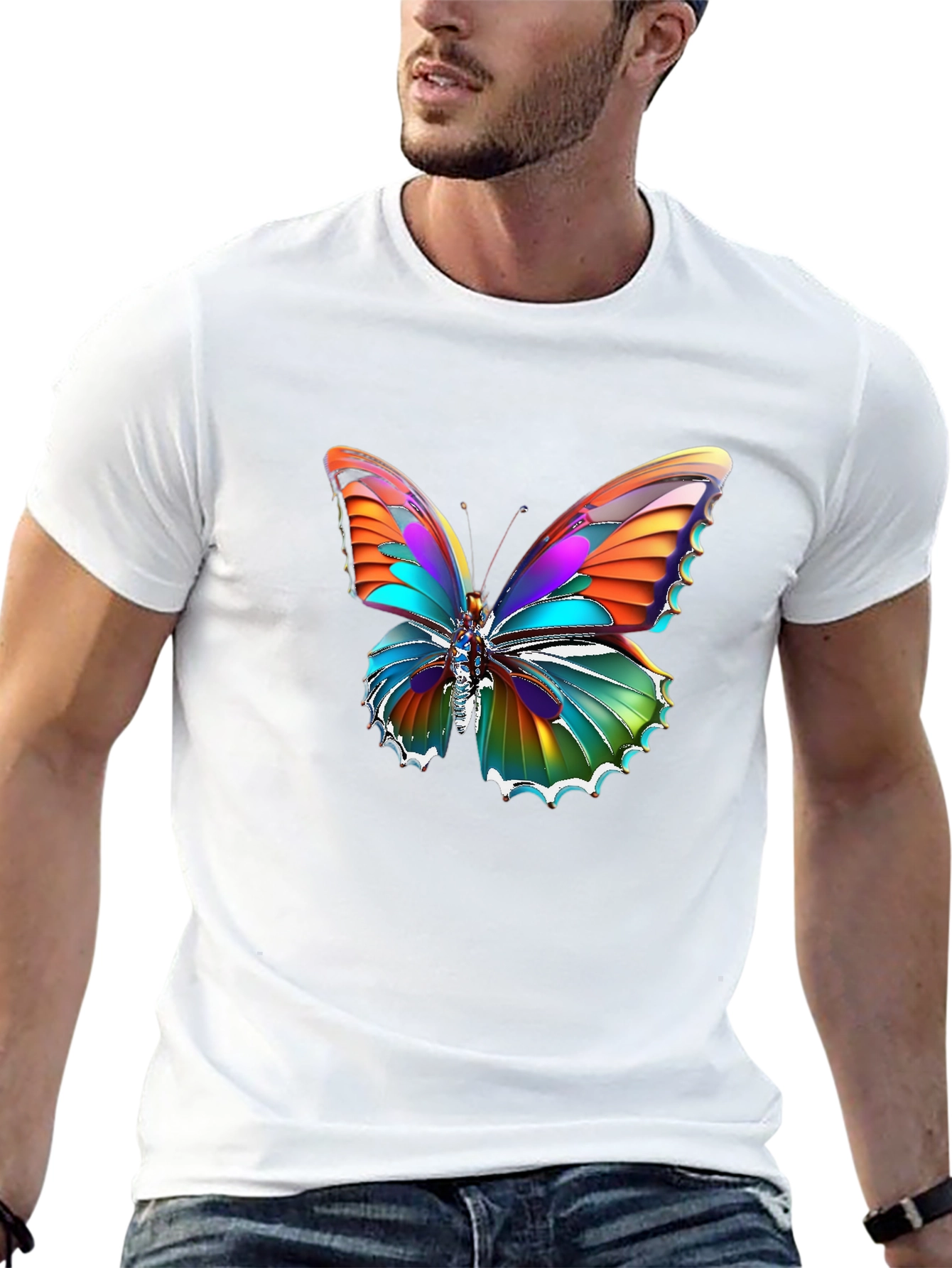 Butterfly Graphic Black T-Shirt