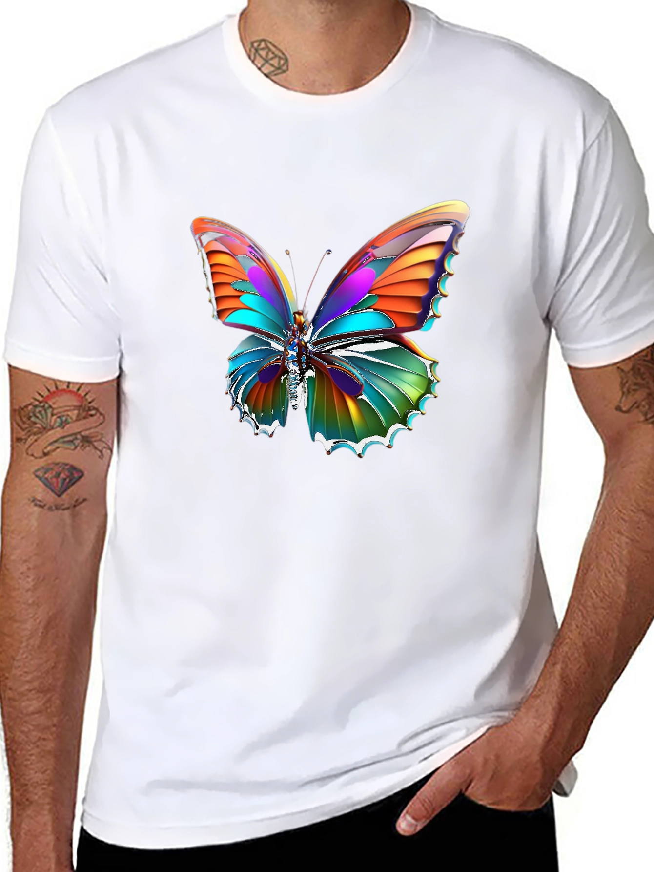 Butterfly Graphic Black T-Shirt