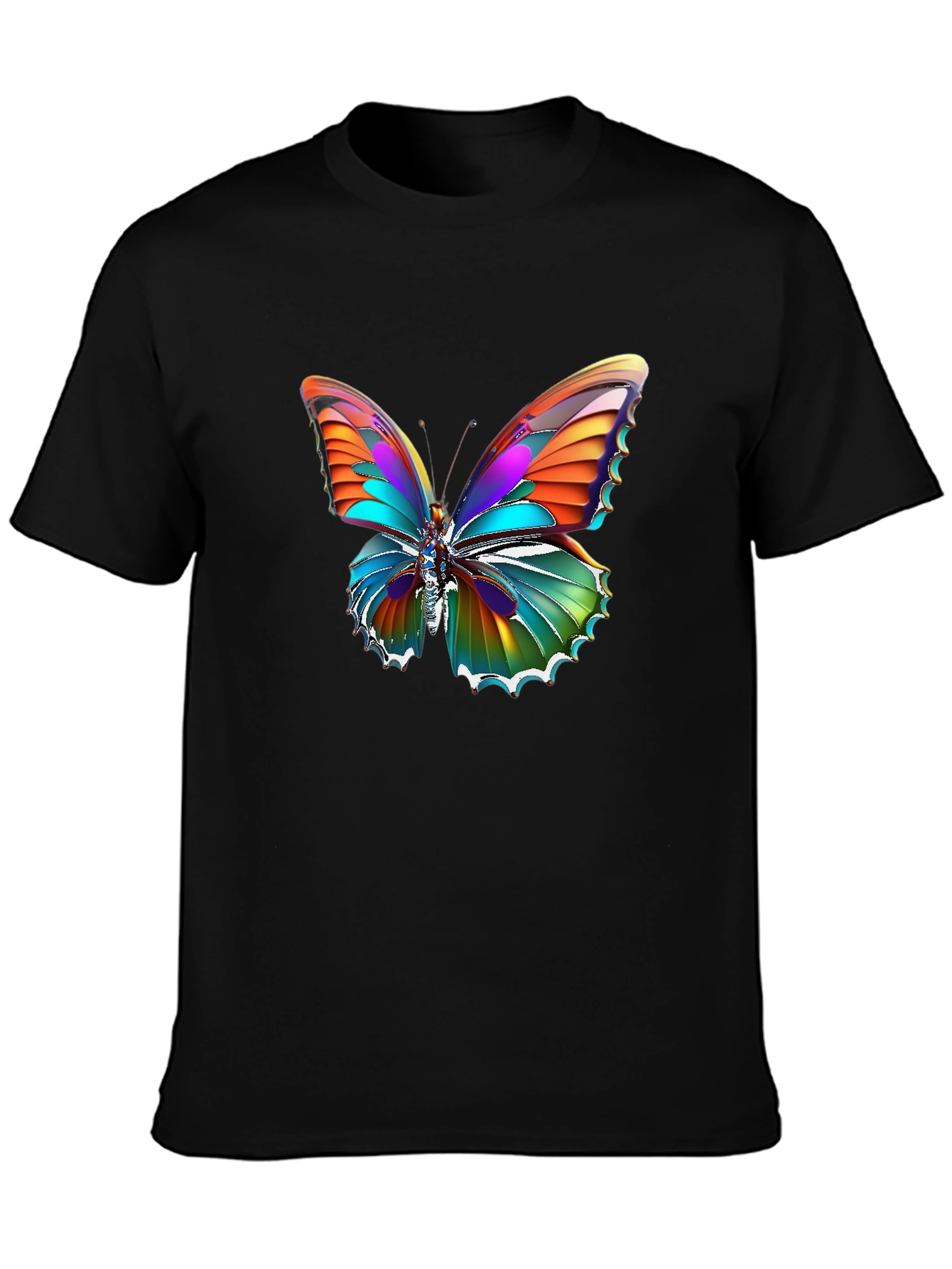 Butterfly Graphic Black T-Shirt