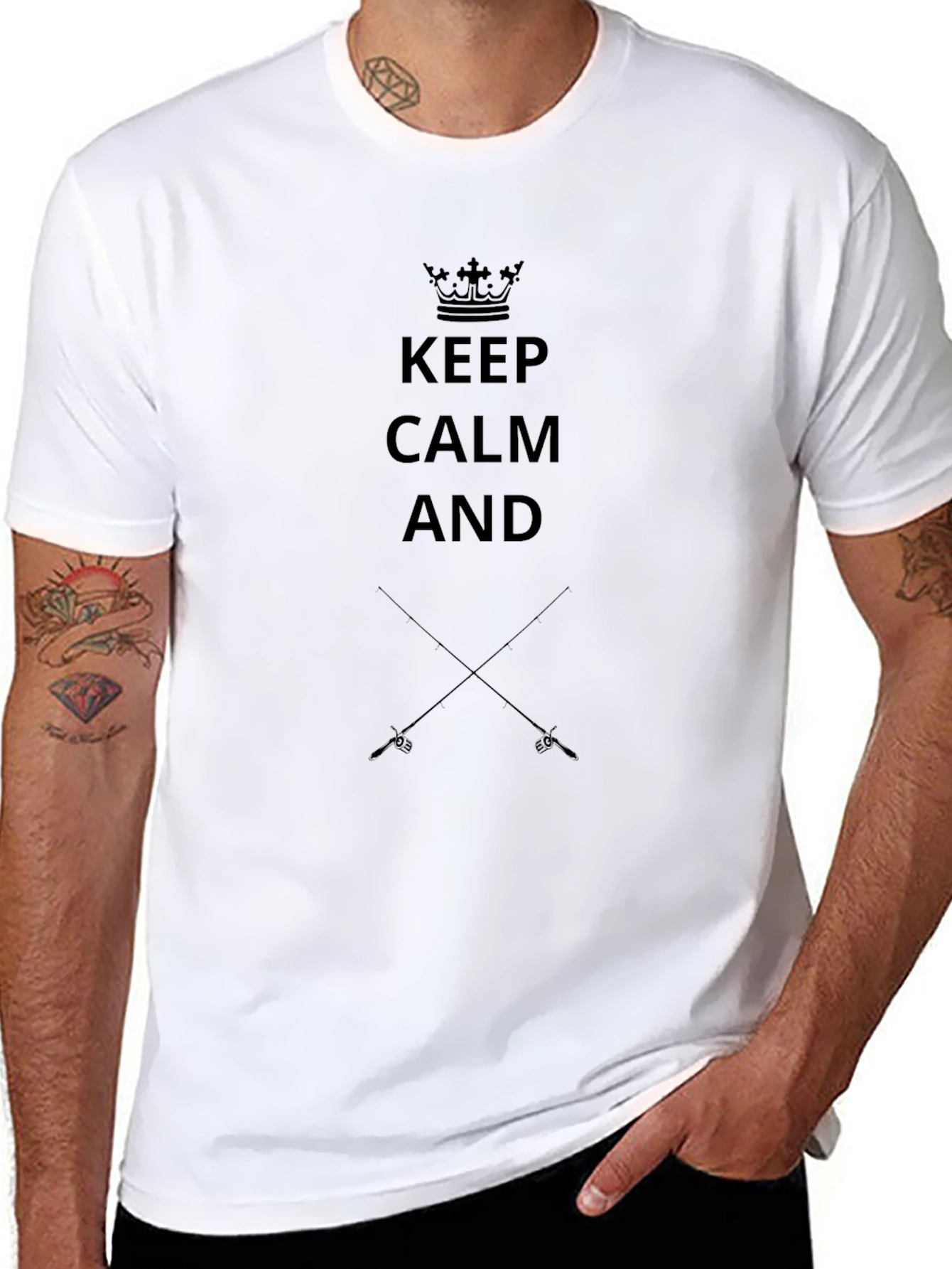 Keep Calm and Fence Black T-Shirt