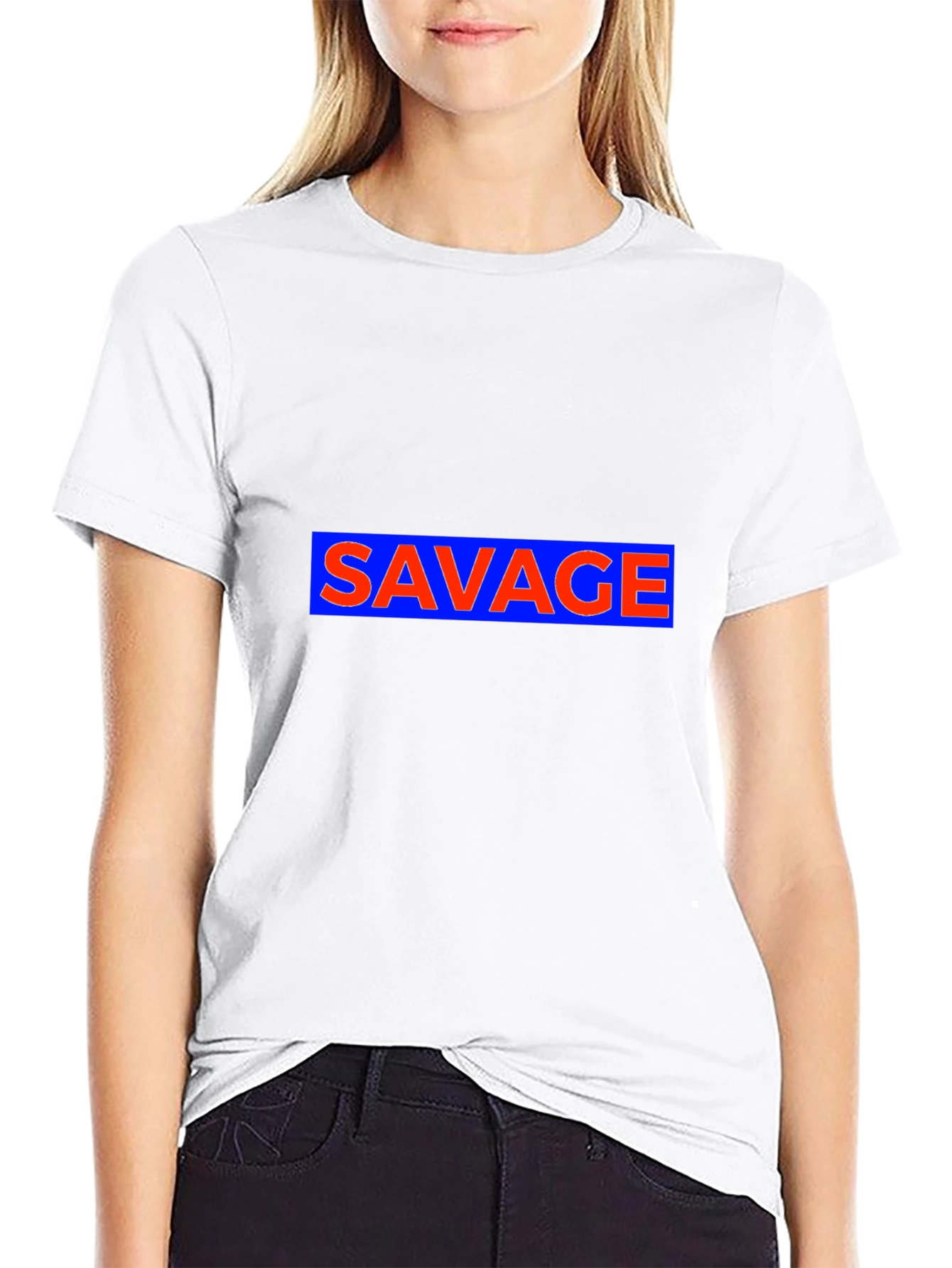 Savage Graphic Print Tee - Casual Style