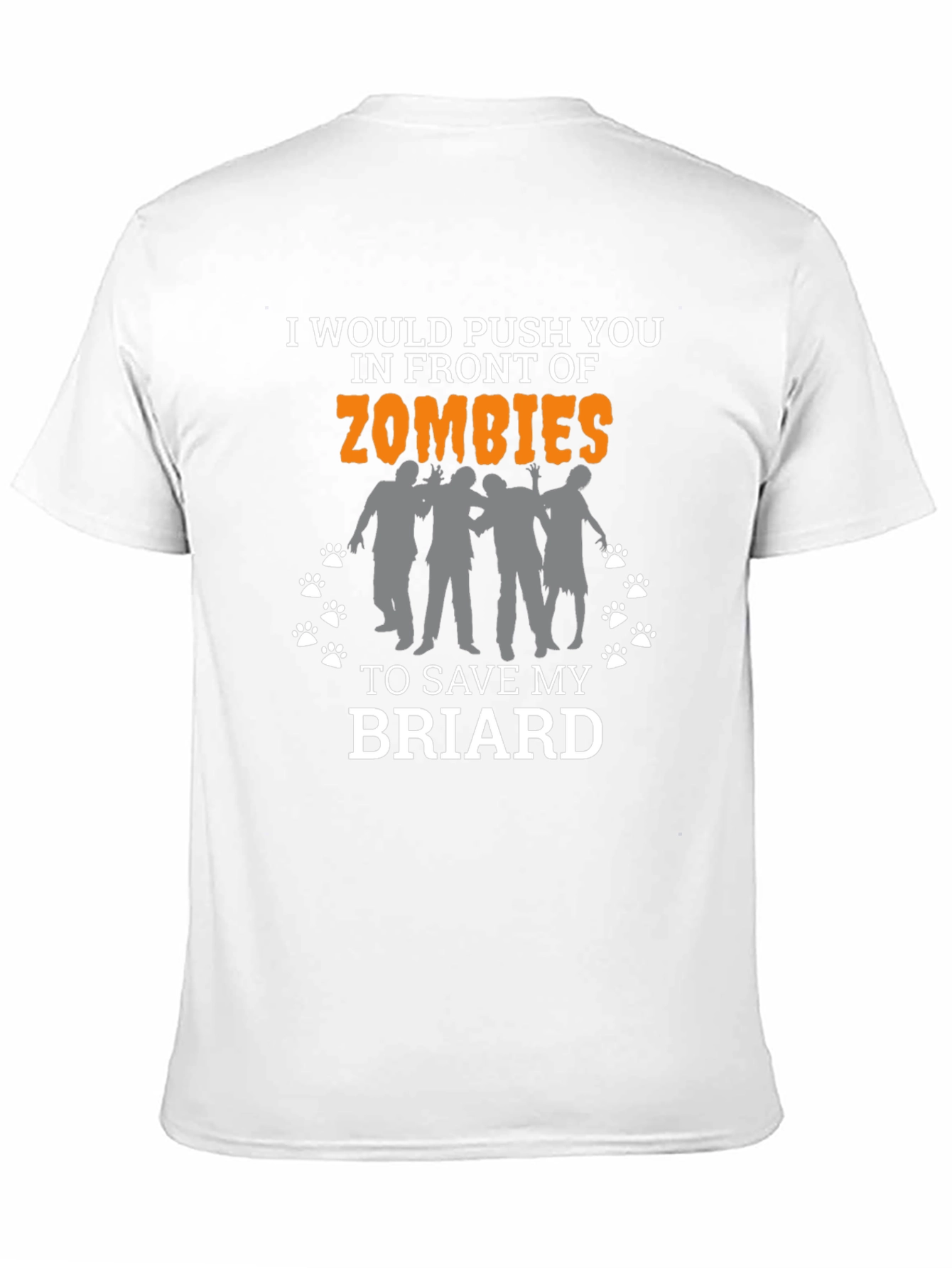 Zombie Briard Dog Lover T-Shirt