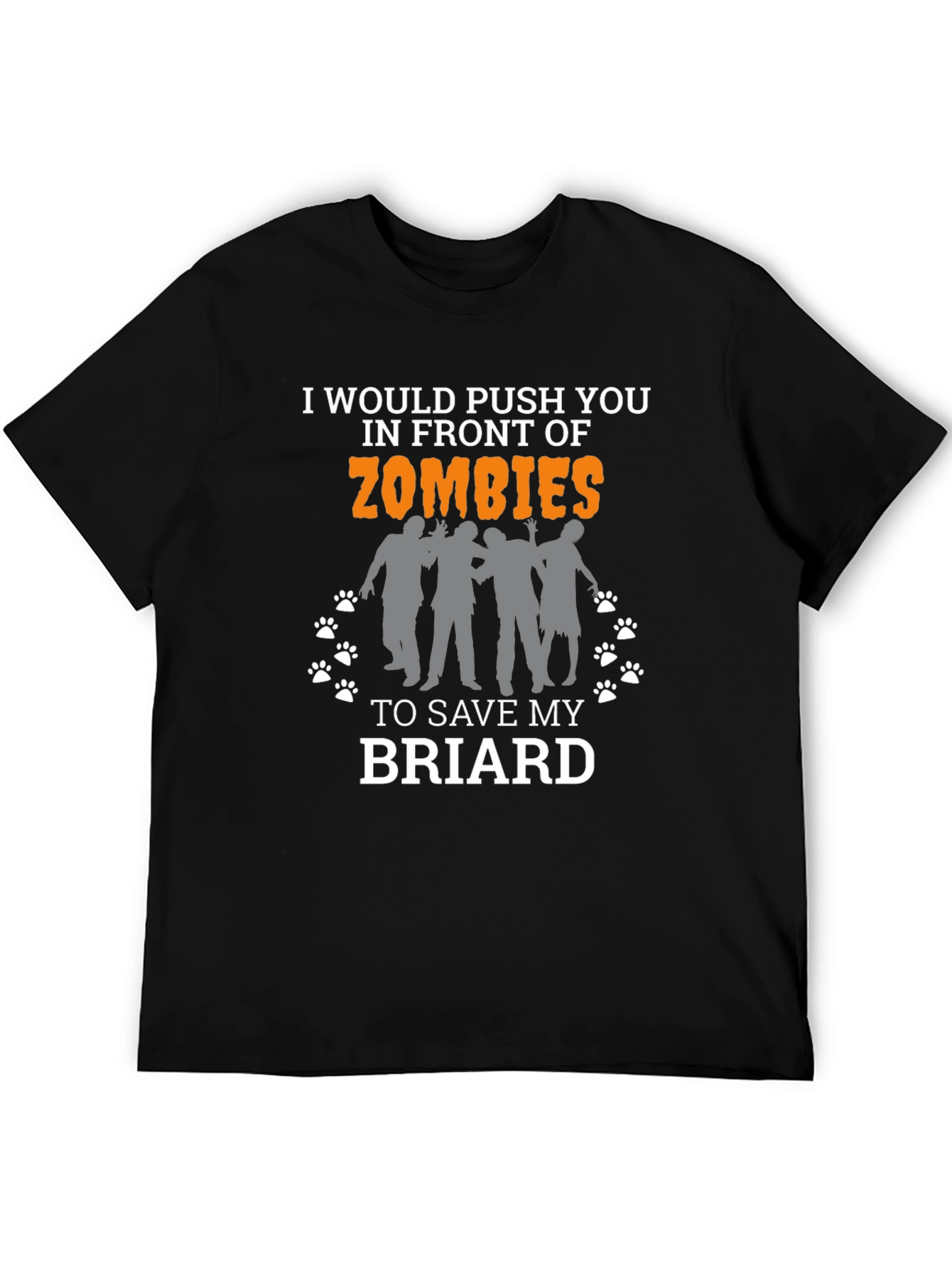 Zombie Briard Dog Lover T-Shirt